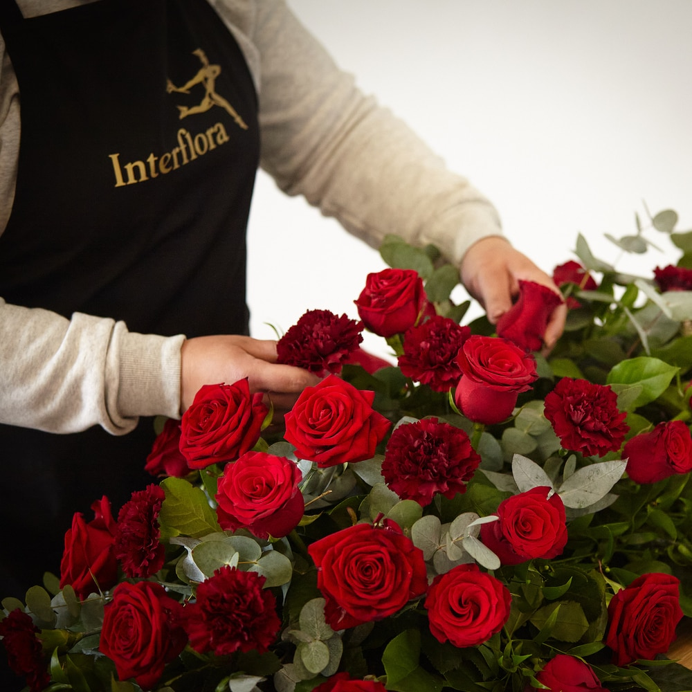 Rose and Carnation Casket Spray - Red2.png