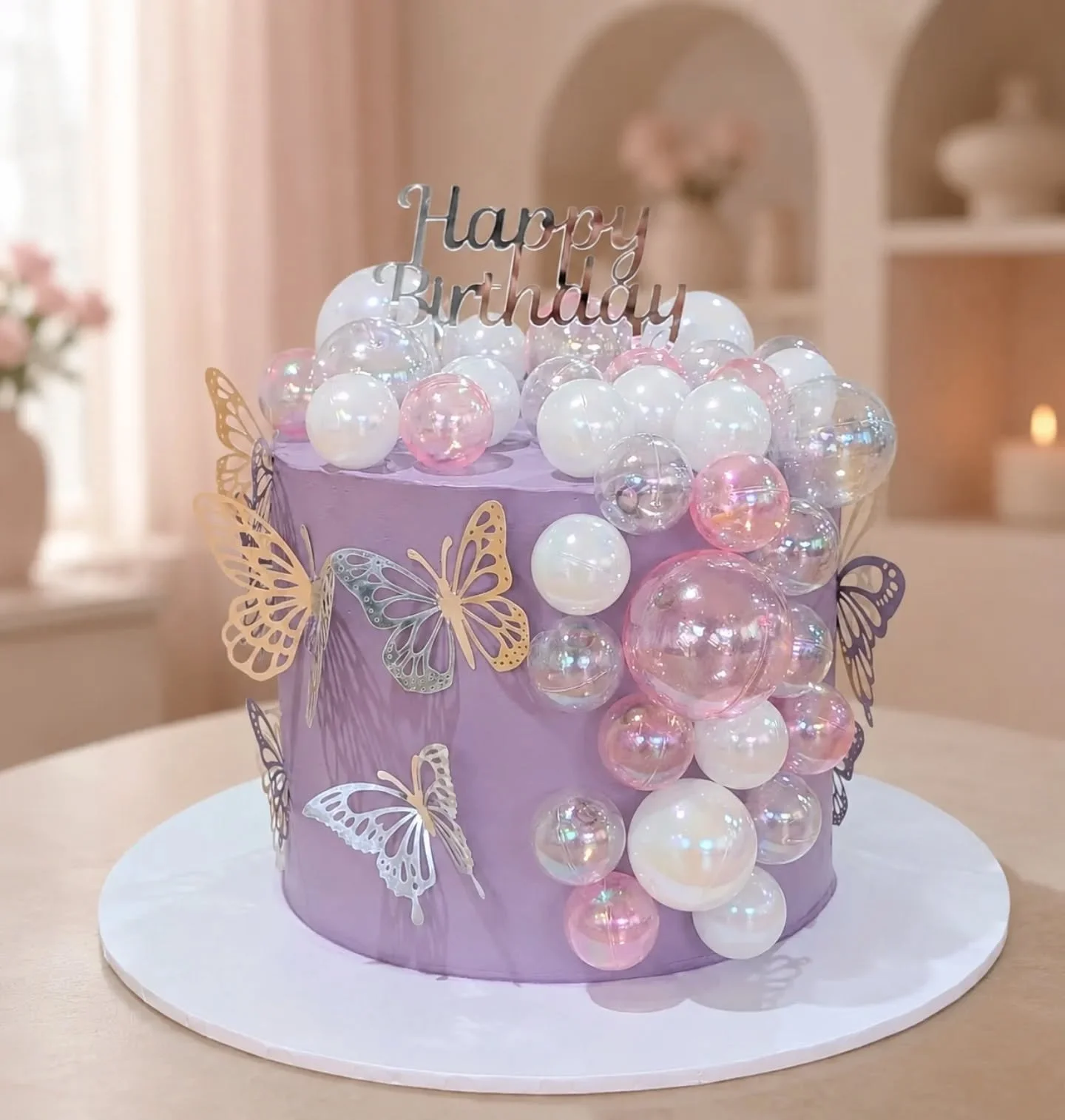 Seven looks pretty sweet 💜✨

A dreamy pastel creation for a very special 7th birthday &mdash; filled with shimmer, butterflies, and all the magical little details ✨🦋

Happy Birthday to the sweetest birthday girl! 🎂