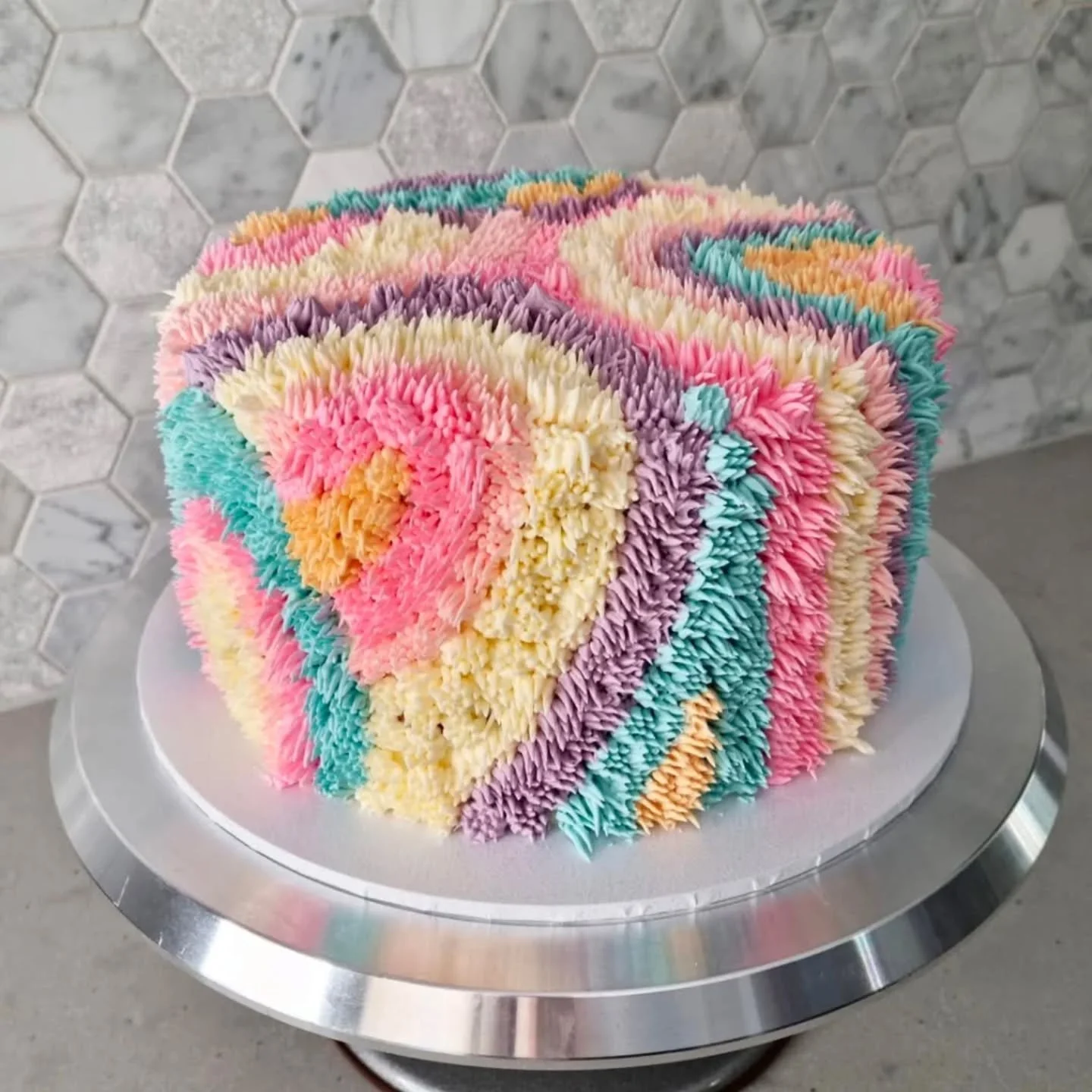 Cakes like this are why I love what I do 🌈✨

Creative designs, fun colours and making something completely custom for each customer is honestly the best part of this business.

I&rsquo;m always so grateful for every order, recommendation and kind me