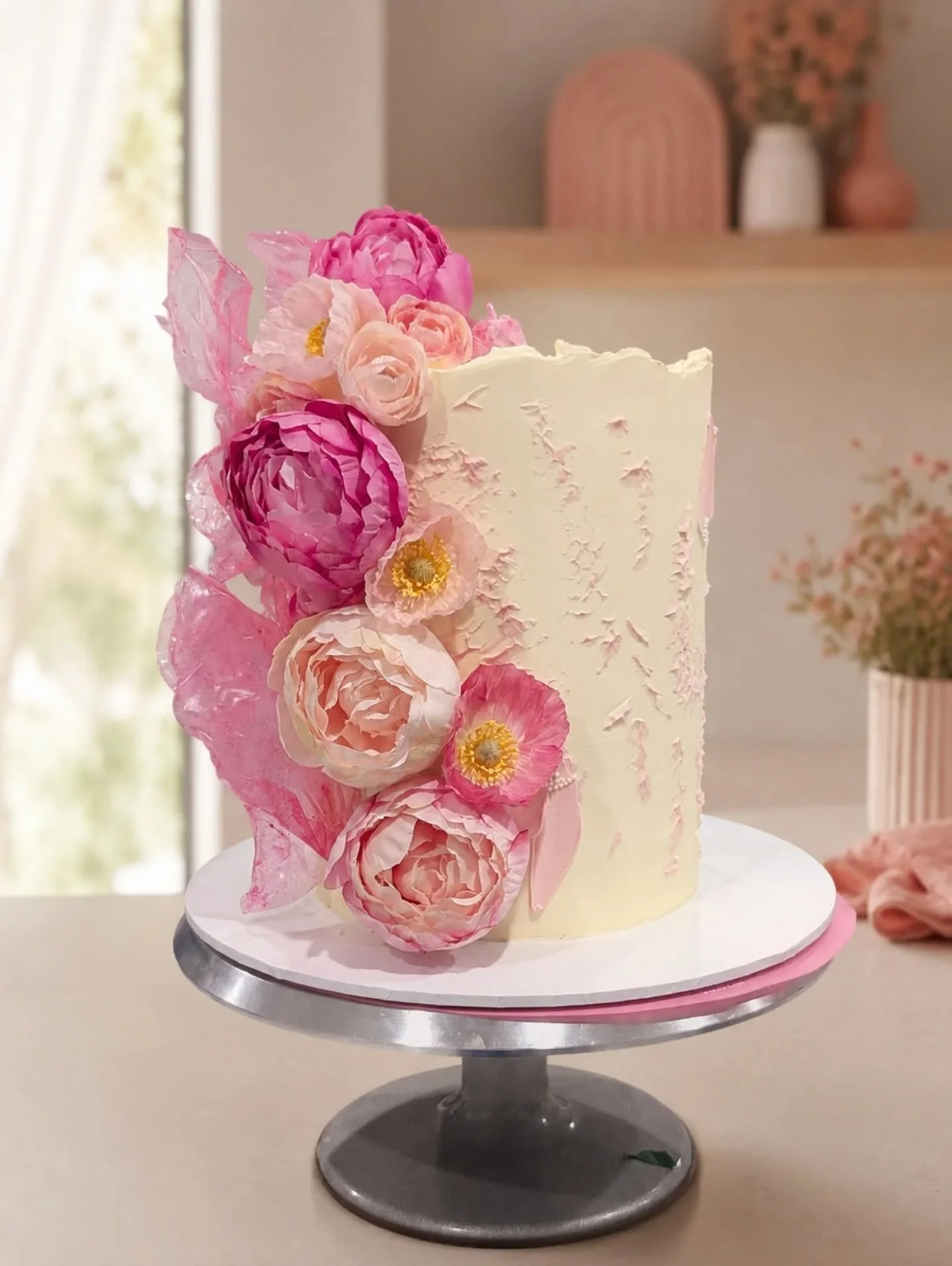 pink floral celebration cake Penrith