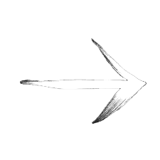 White arrow painted on black background pointing to the right