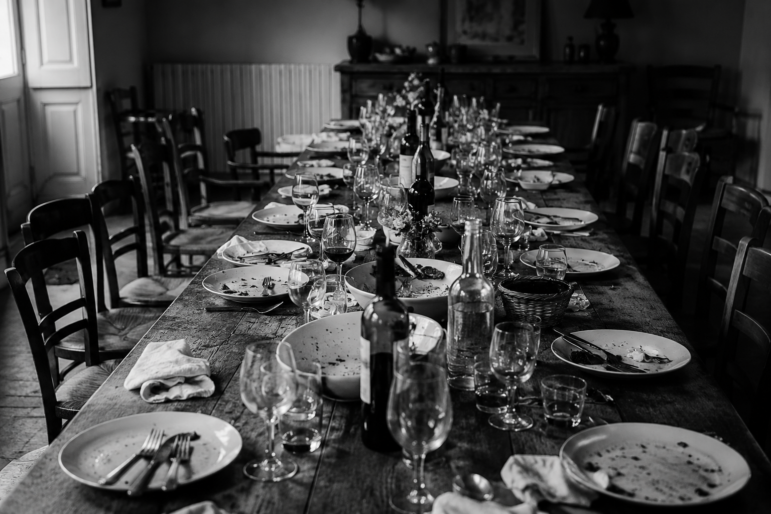 Dîner partagé par les artistes en résidence