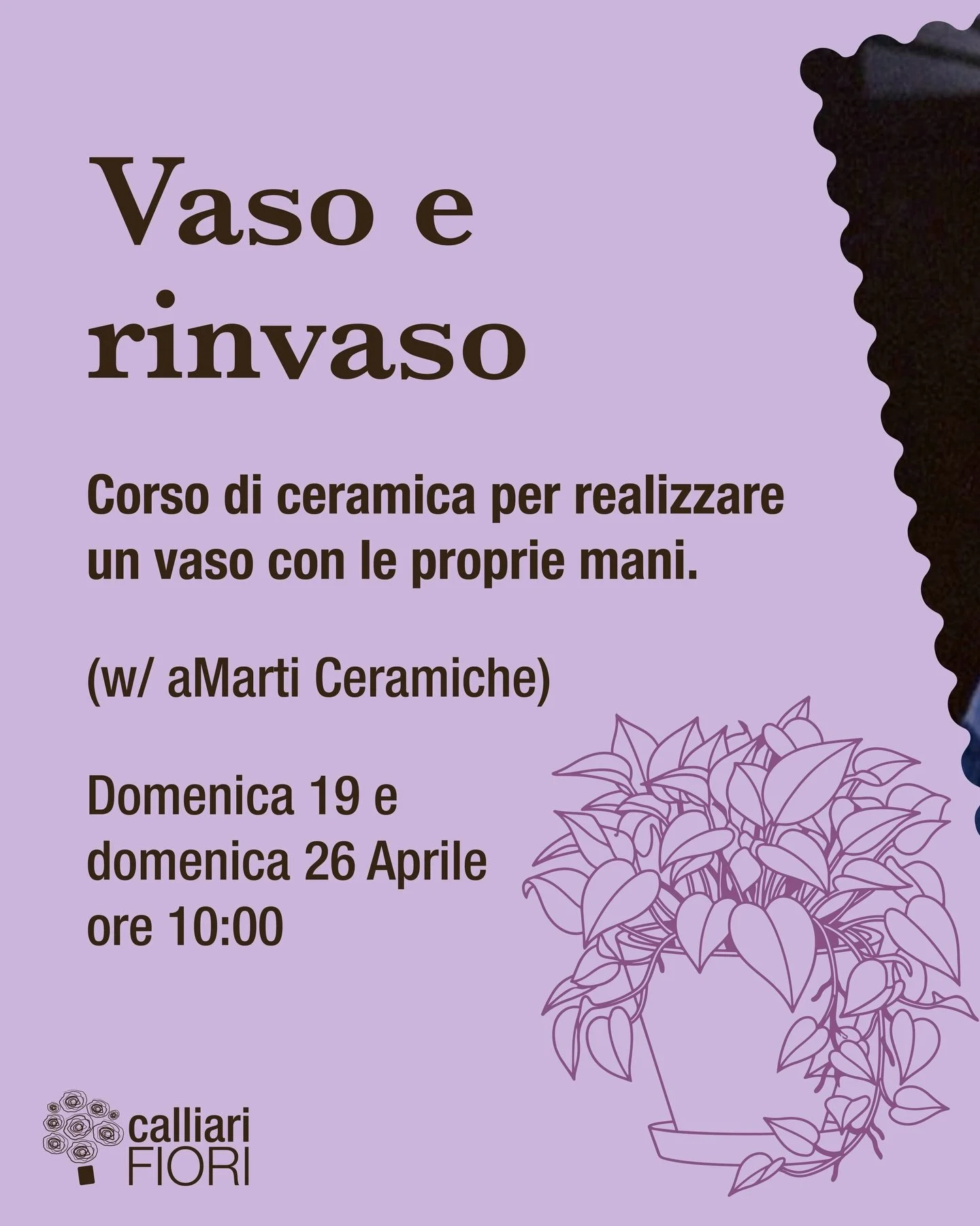 🌸 Corso di Ceramica &ndash; Realizza il tuo vaso con sottovaso abbinato! 🎨

Nel nostro vivaio ospiteremo un laboratorio creativo in collaborazione con @amarticeramics : due appuntamenti per modellare e decorare un vaso unico fatto con le tue mani.
