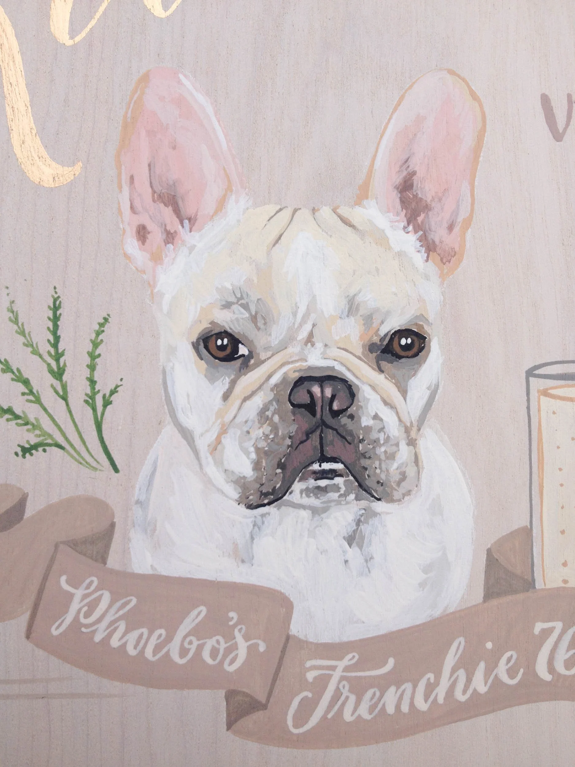 Sku0001Custom Hand-Painted Wedding Bar Sign _ Pet Portrait Cocktail Menu _ Dog Illustration with Hand Lettering on Wood Phoebos Frenchy -05.jpg