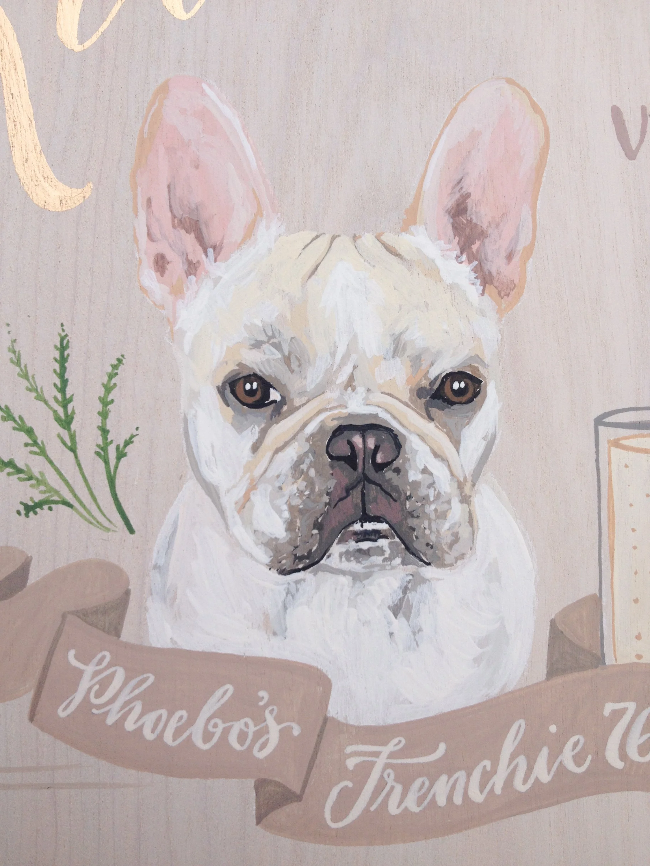 Sku0001Custom Hand-Painted Wedding Bar Sign _ Pet Portrait Cocktail Menu _ Dog Illustration with Hand Lettering on Wood Phoebos Frenchy -05.jpg