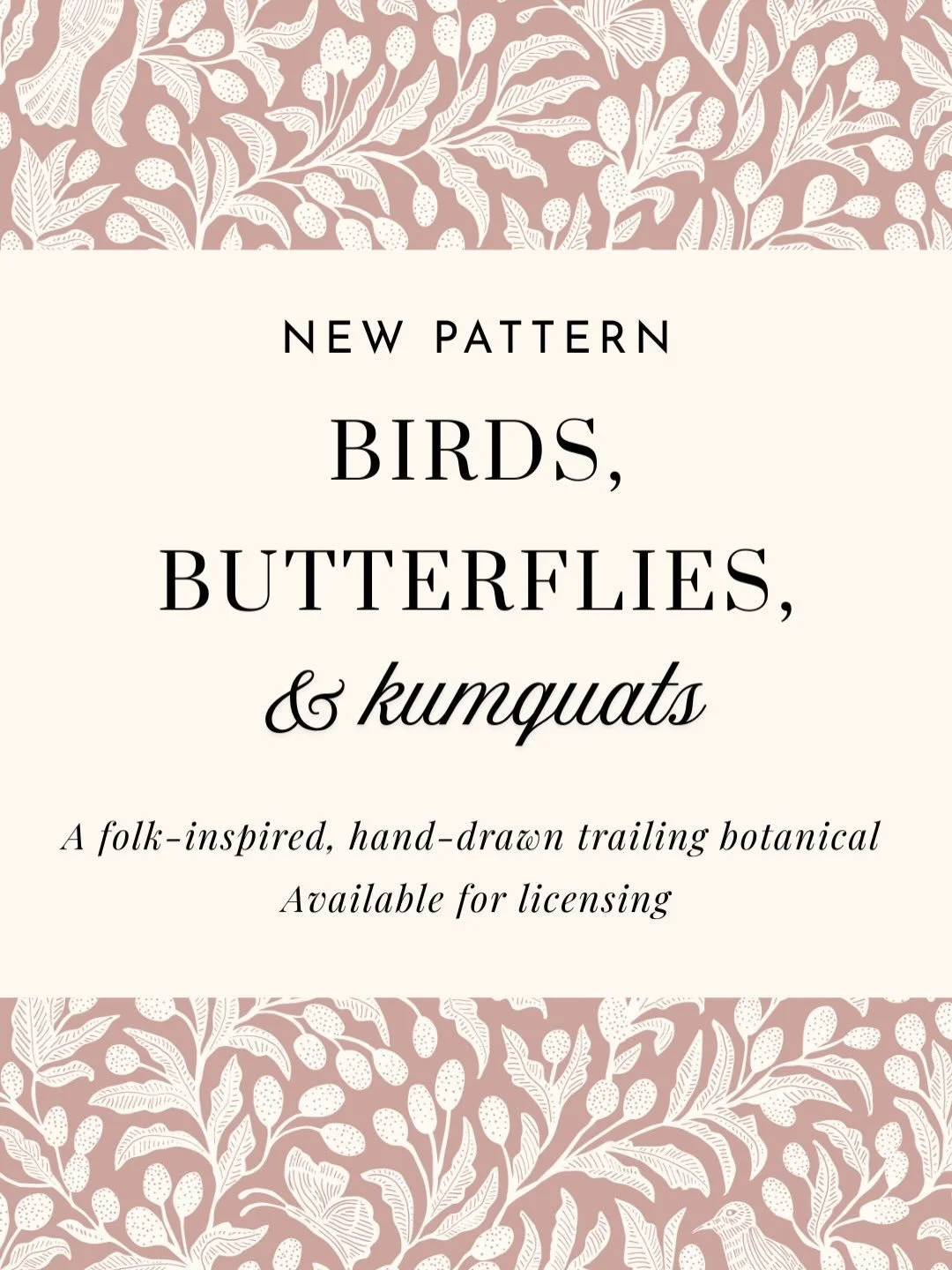 I ended up polishing the pattern from last week&rsquo;s trailing floral challenge, and I love it so much that I&rsquo;m working on a full collection.

It takes a few weeks to build a collection, so I&rsquo;ll be sharing little sneak peeks along the w