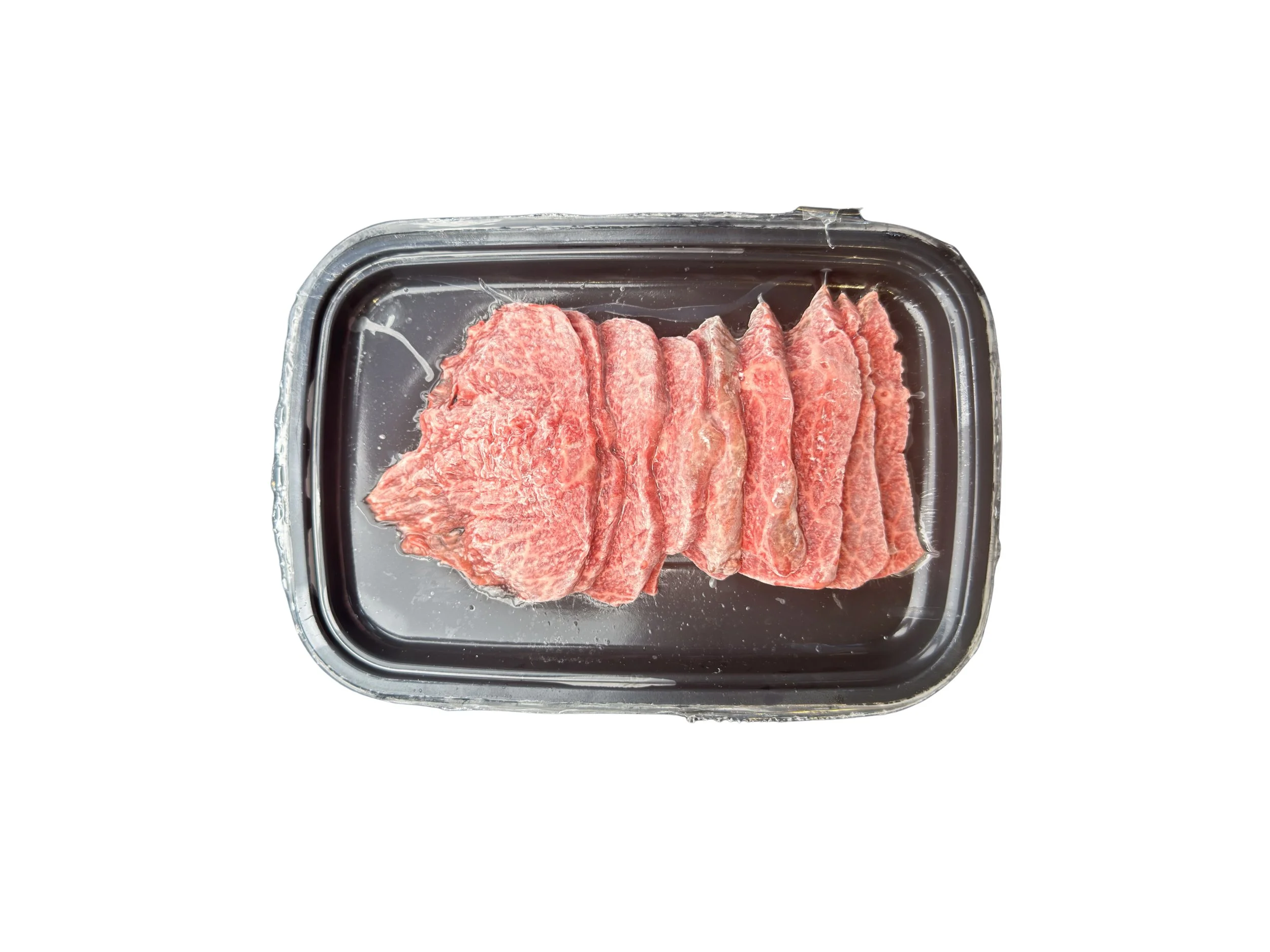 Leaner red slices of Halal Japanese Wagyu A5 Akami for Japanese BBQ