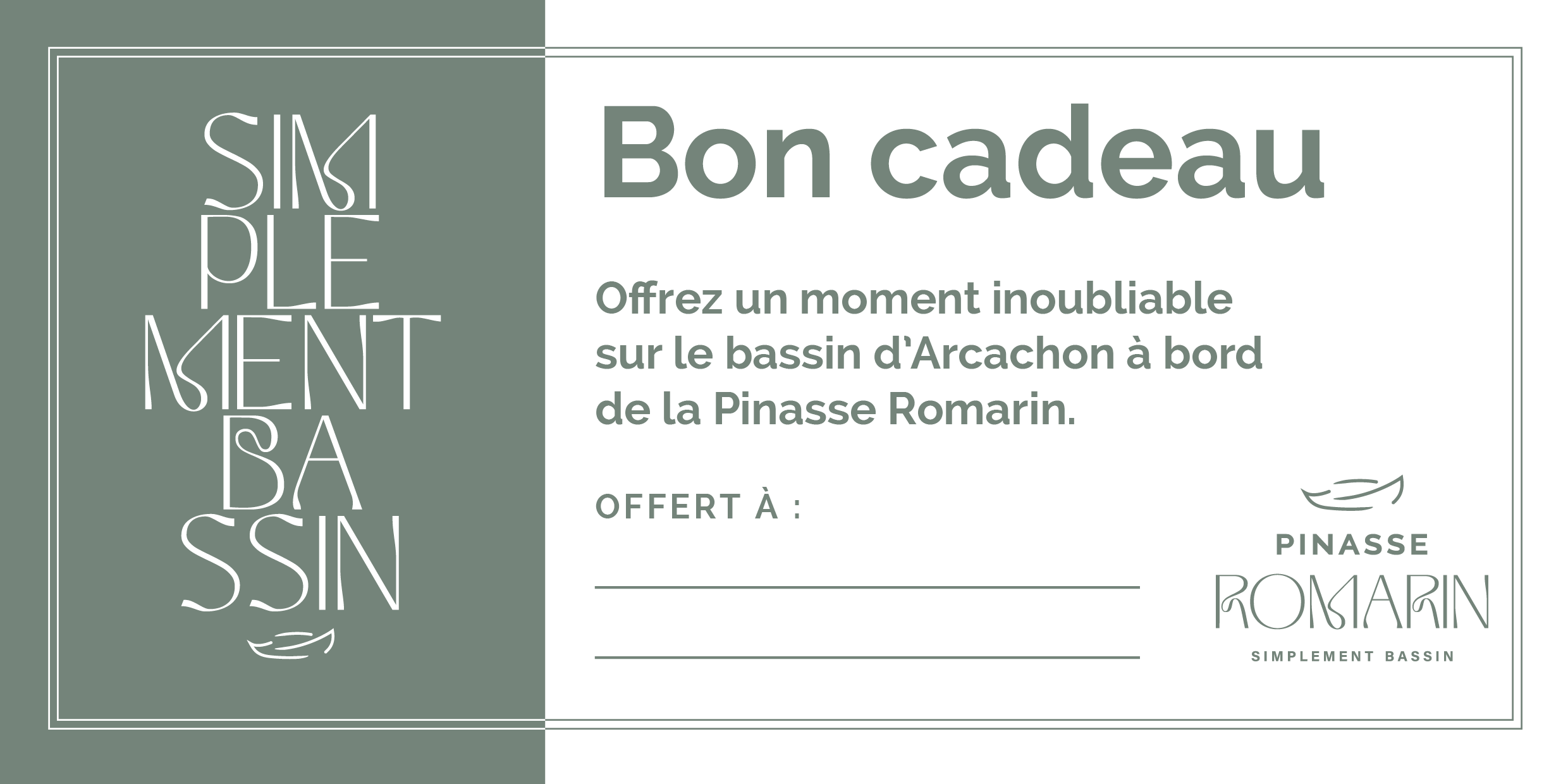 Carte-cadeau pour un moment inoubliable au bord du bassin d'Arcachon avec la pinasse romarin