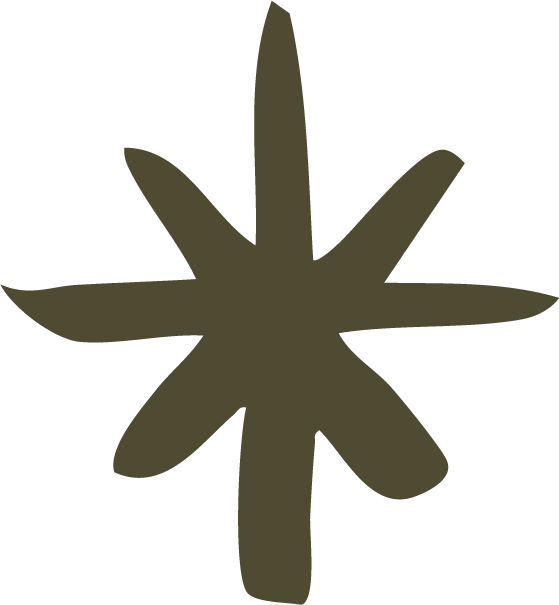 Geometric drawing of an outline square with sections divided by vertical, horizontal, and circle lines.