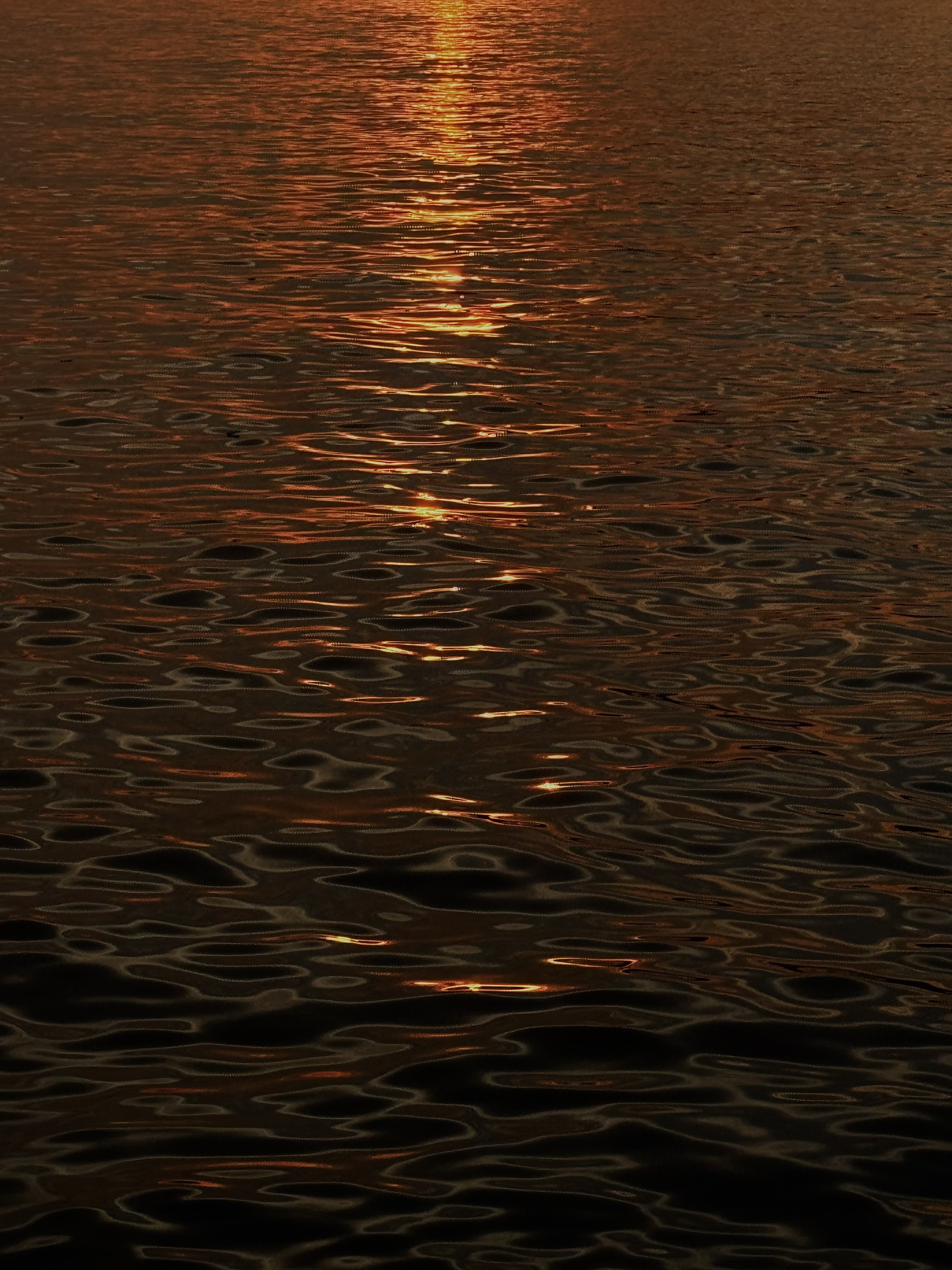 Golden hour water reflection
