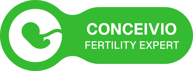 Conceivio logo picture of baby with umbilical cord
