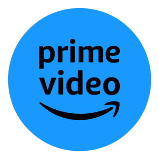 Amazon Prime Video logo with a blue circular background and the white smile arrow