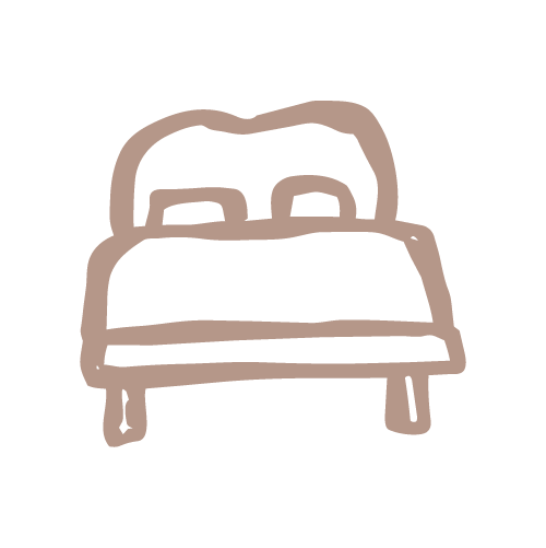 Simple illustration of a bed with pillows