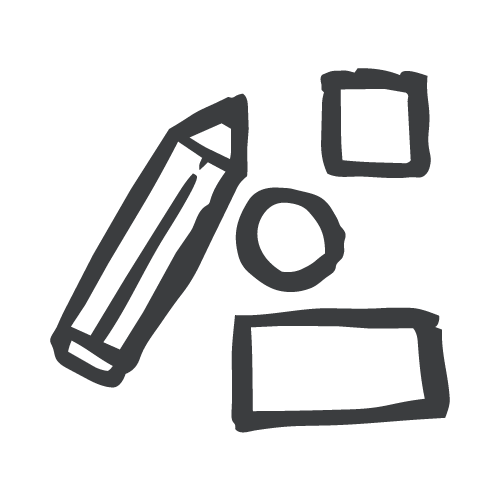 Design pencil and shapes
