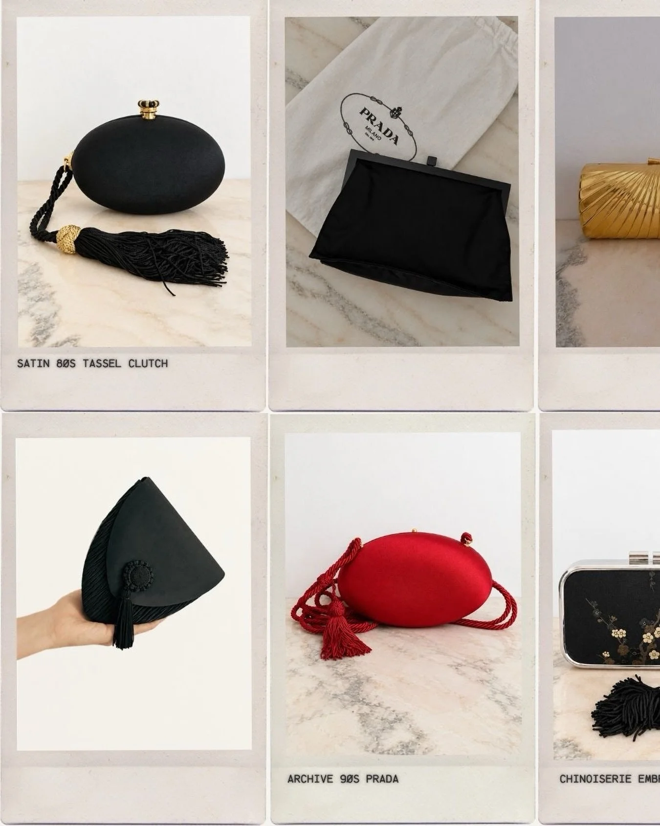 New drop Now Live on www.thechicaunt.com 🍸 
Vintage and archive bags from 70s to 90s. 

#thechicaunt #vintageselection #vintagebags #vintageprada #archiveprada