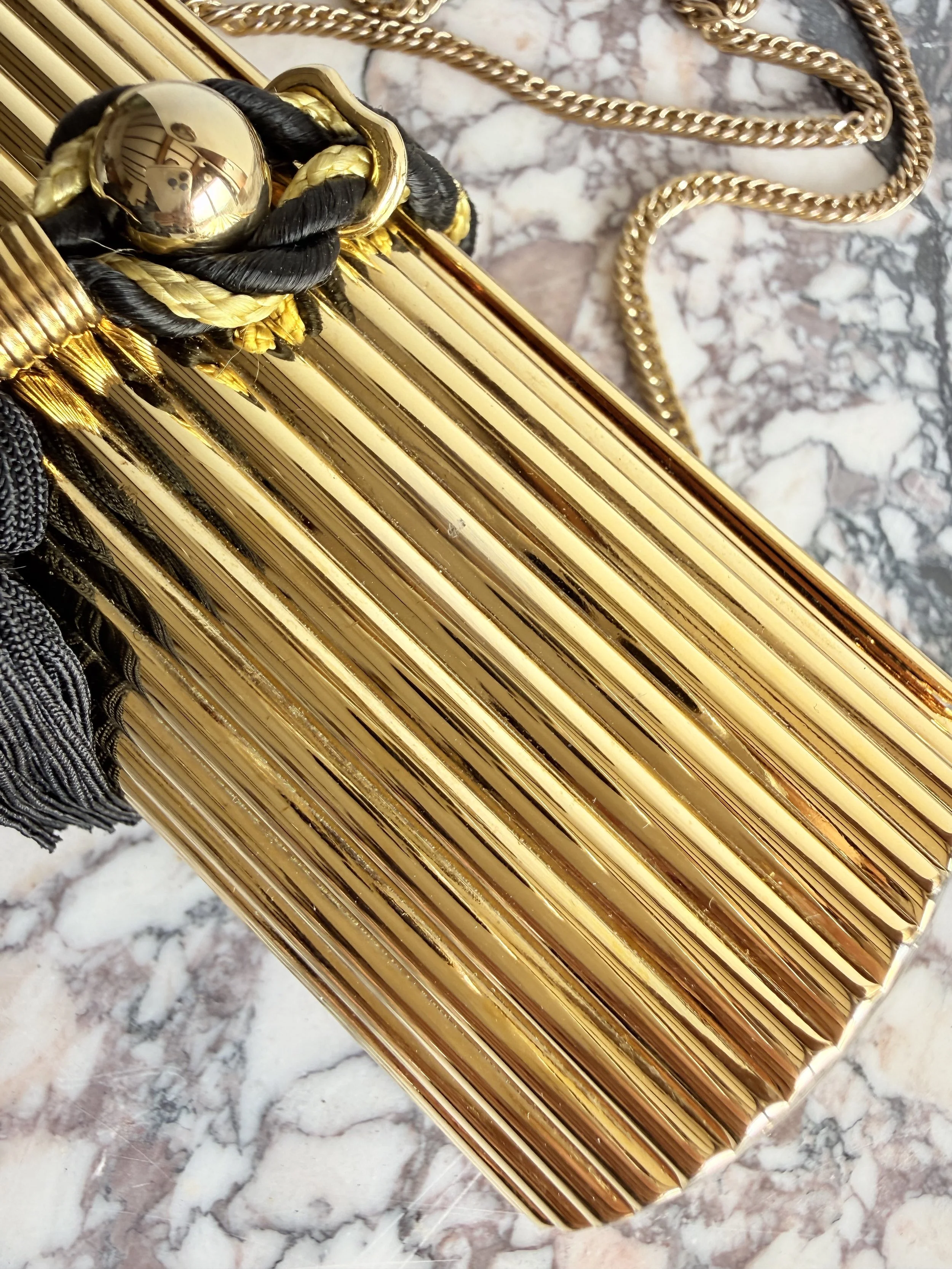 Gold Metal Tassel Minaudière 10.jpeg