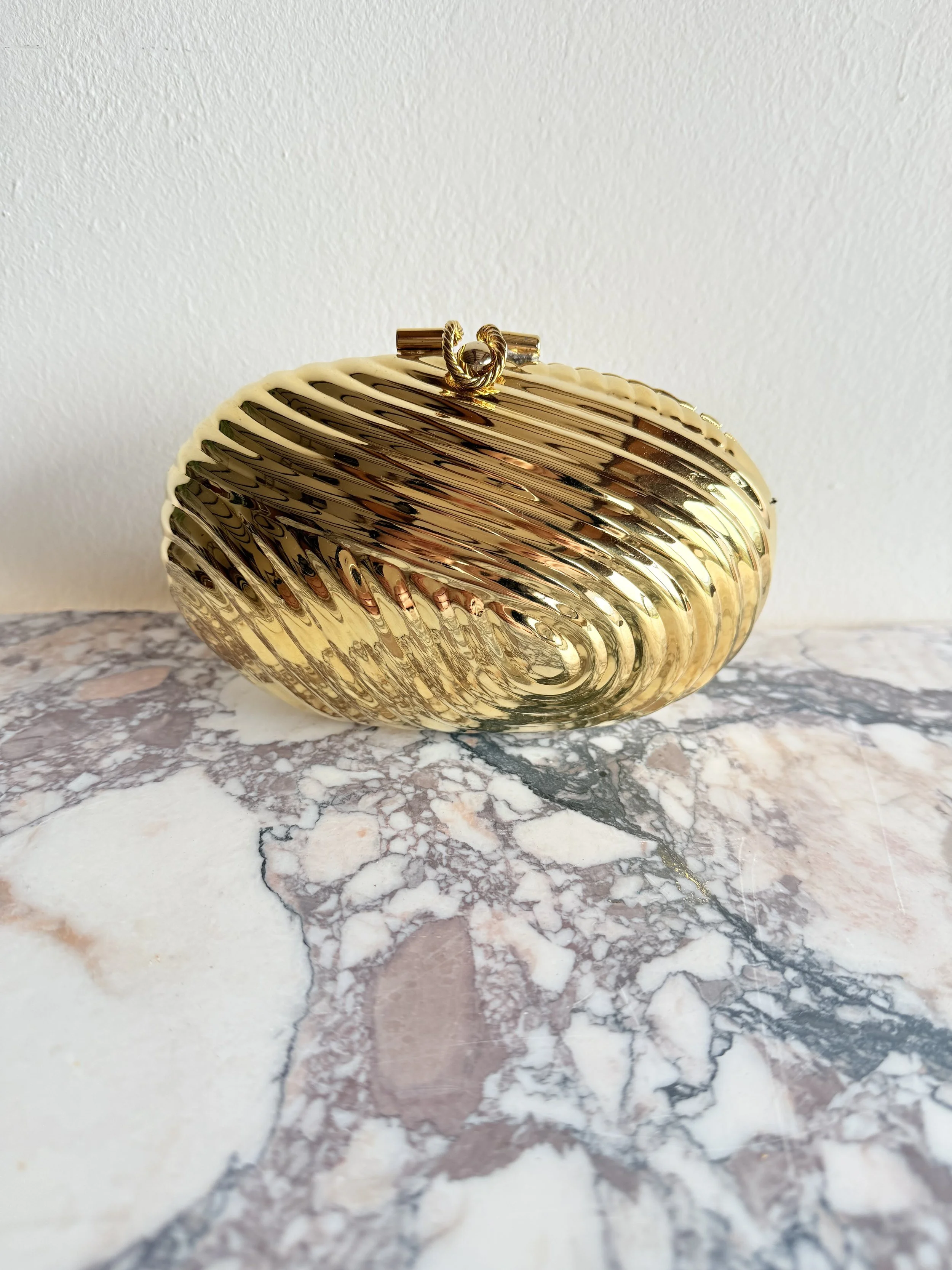 Gold Metal Swirly Clutch 1.jpeg