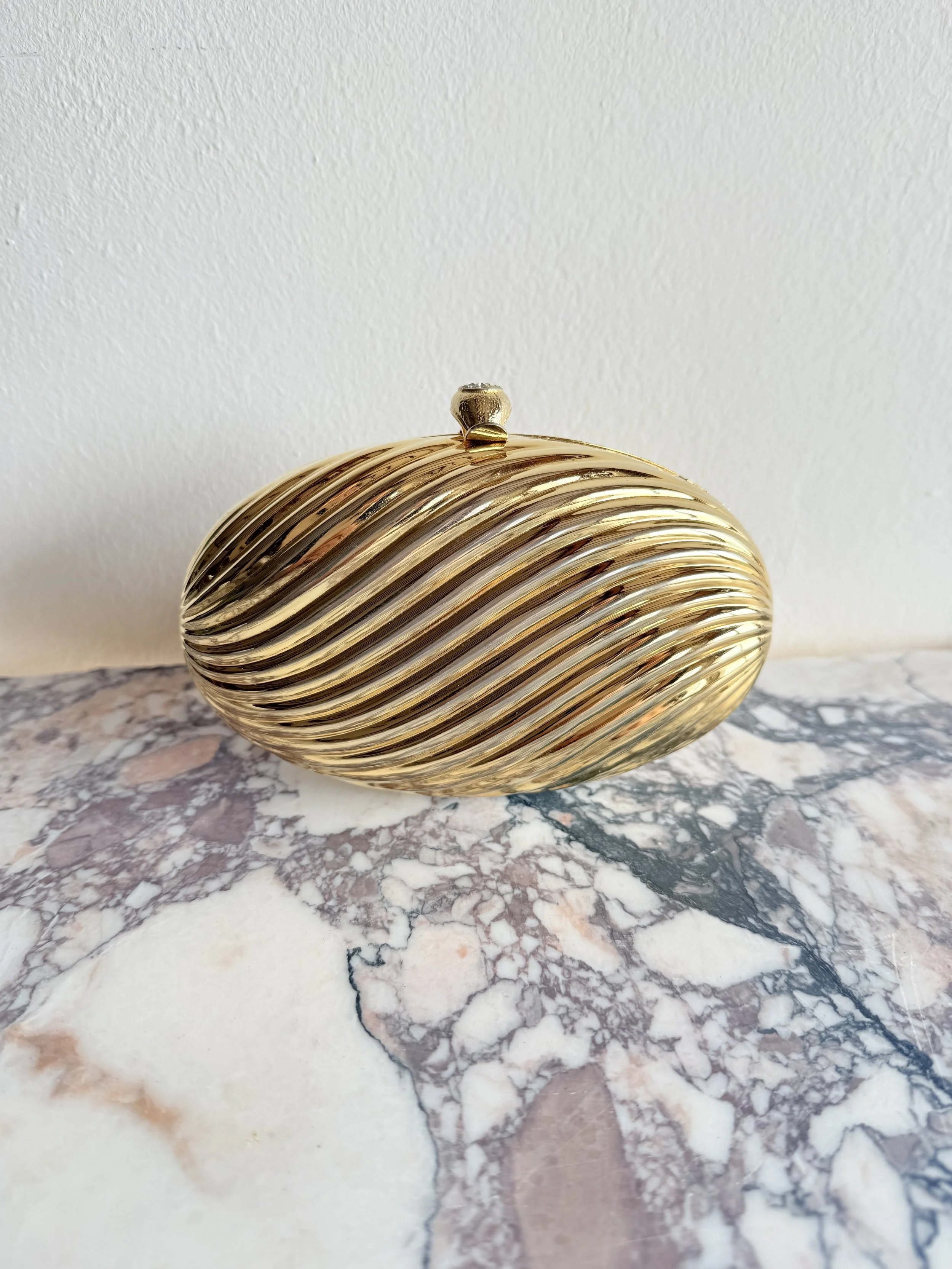 80s Gold Metal clutch with strass 1.jpeg