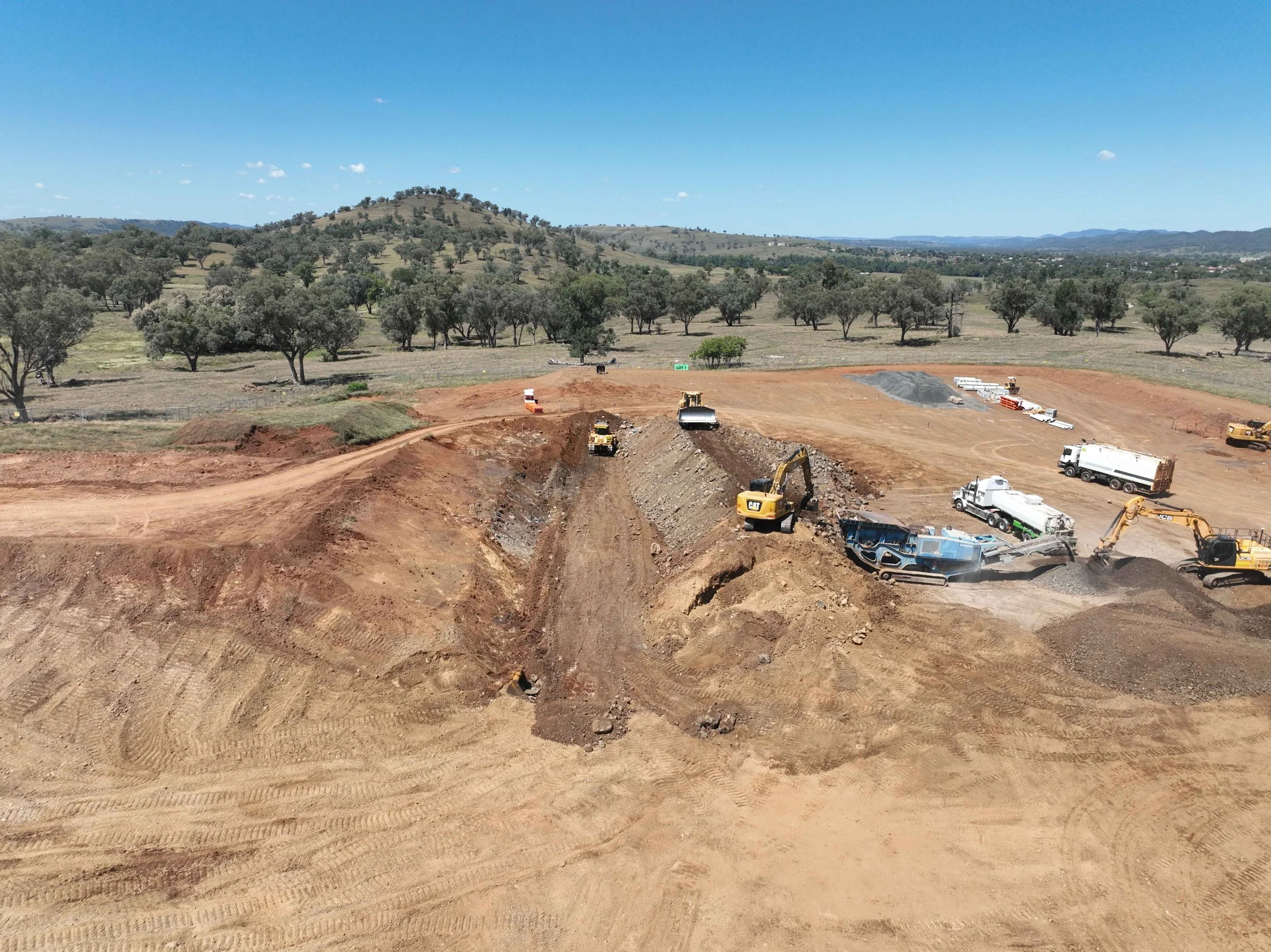 Construction and site preparation for renewable energy infrastructure at Bellambi Heights