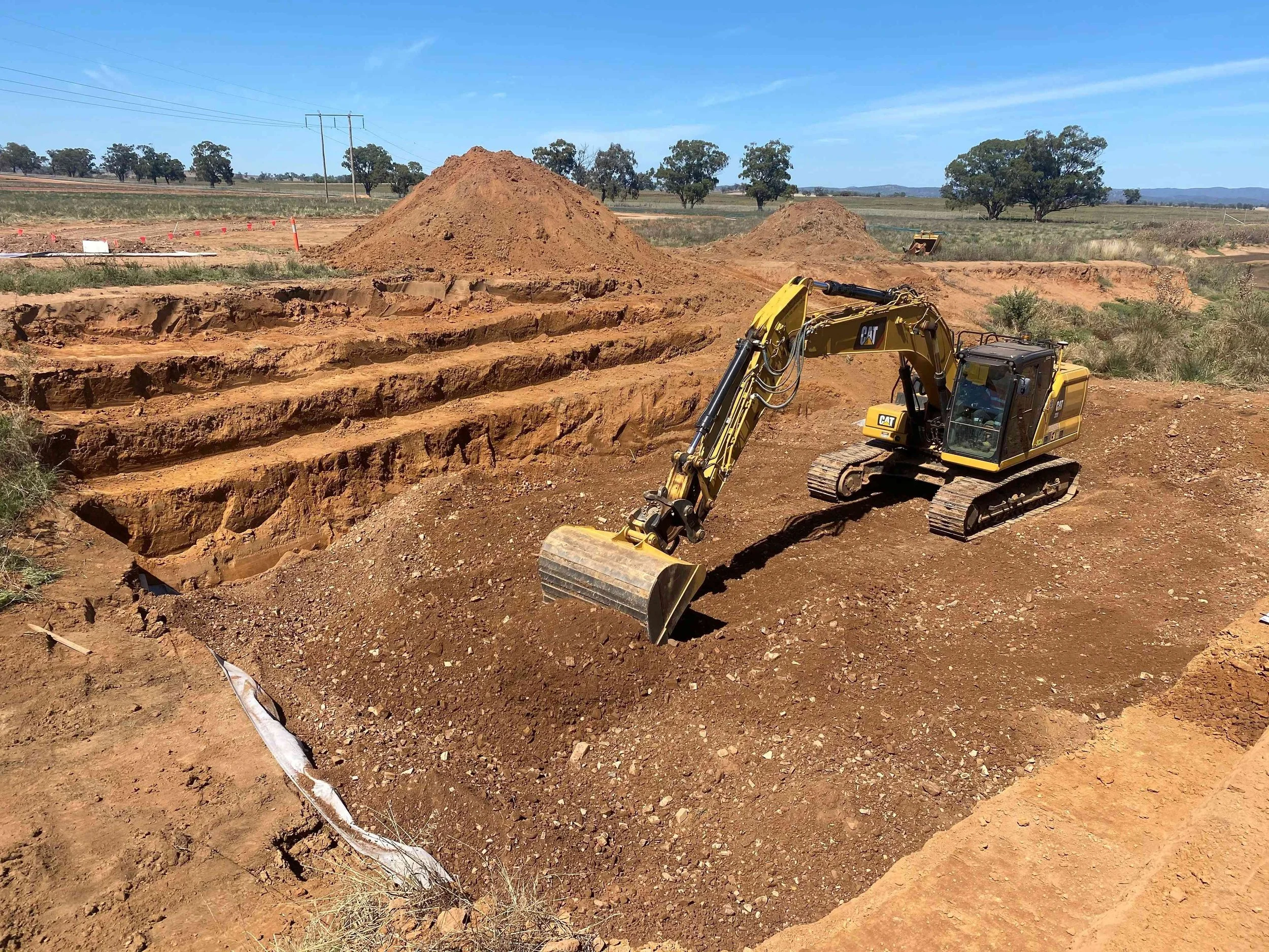 Excavation for footings and trenching services, supporting construction and site preparation