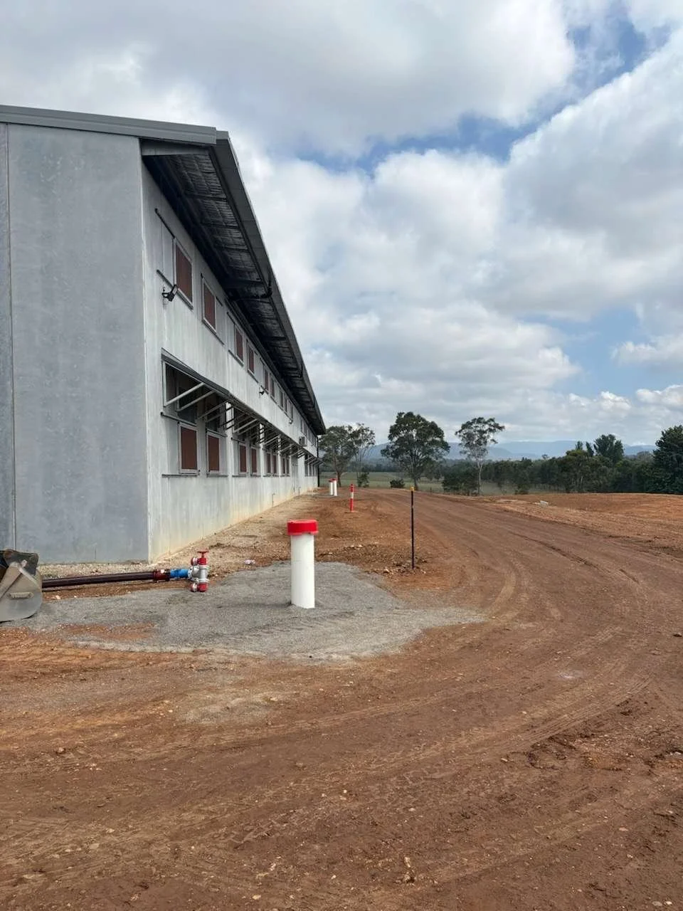 Trenching and drainage works at Scone Racecourse as part of civil construction project