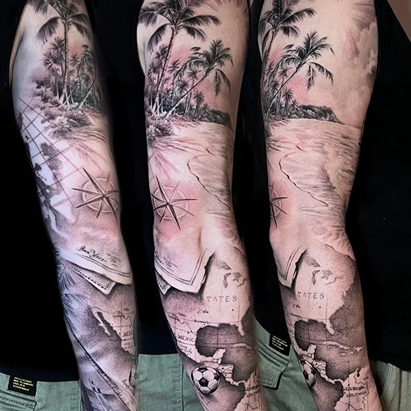 oslo-tattoo-artist-mrs-castro-tatovering-realisme-arm-sleave