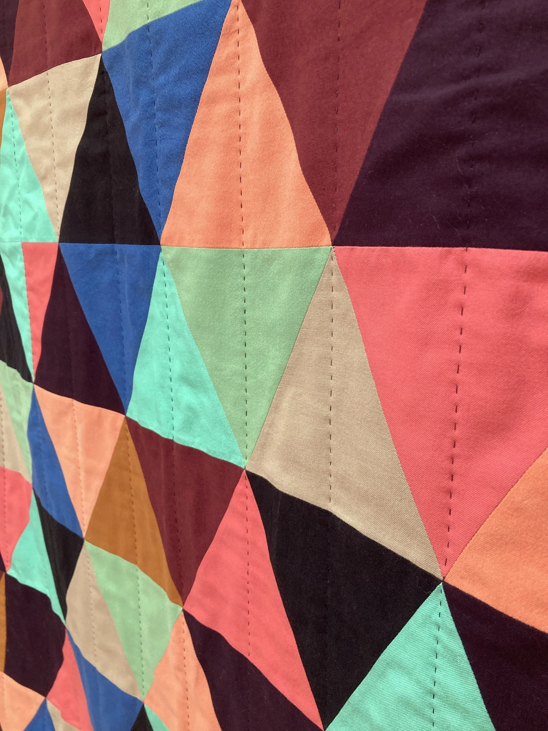 Jest - A hand stitched Blunt Objects patchwork quilt by designer maker Carolyn Thompson