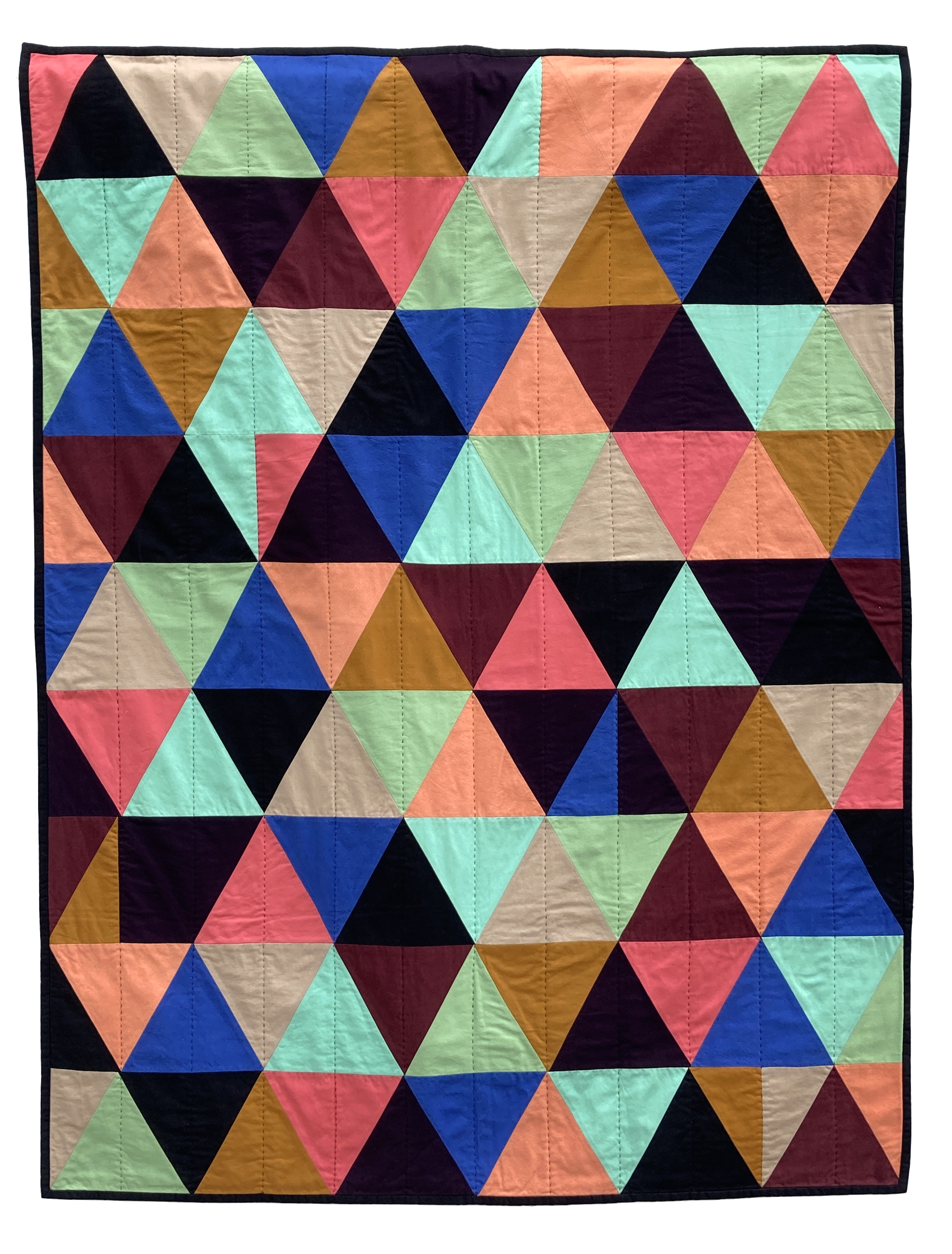 Jest - A hand stitched Blunt Objects patchwork quilt by designer maker Carolyn Thompson
