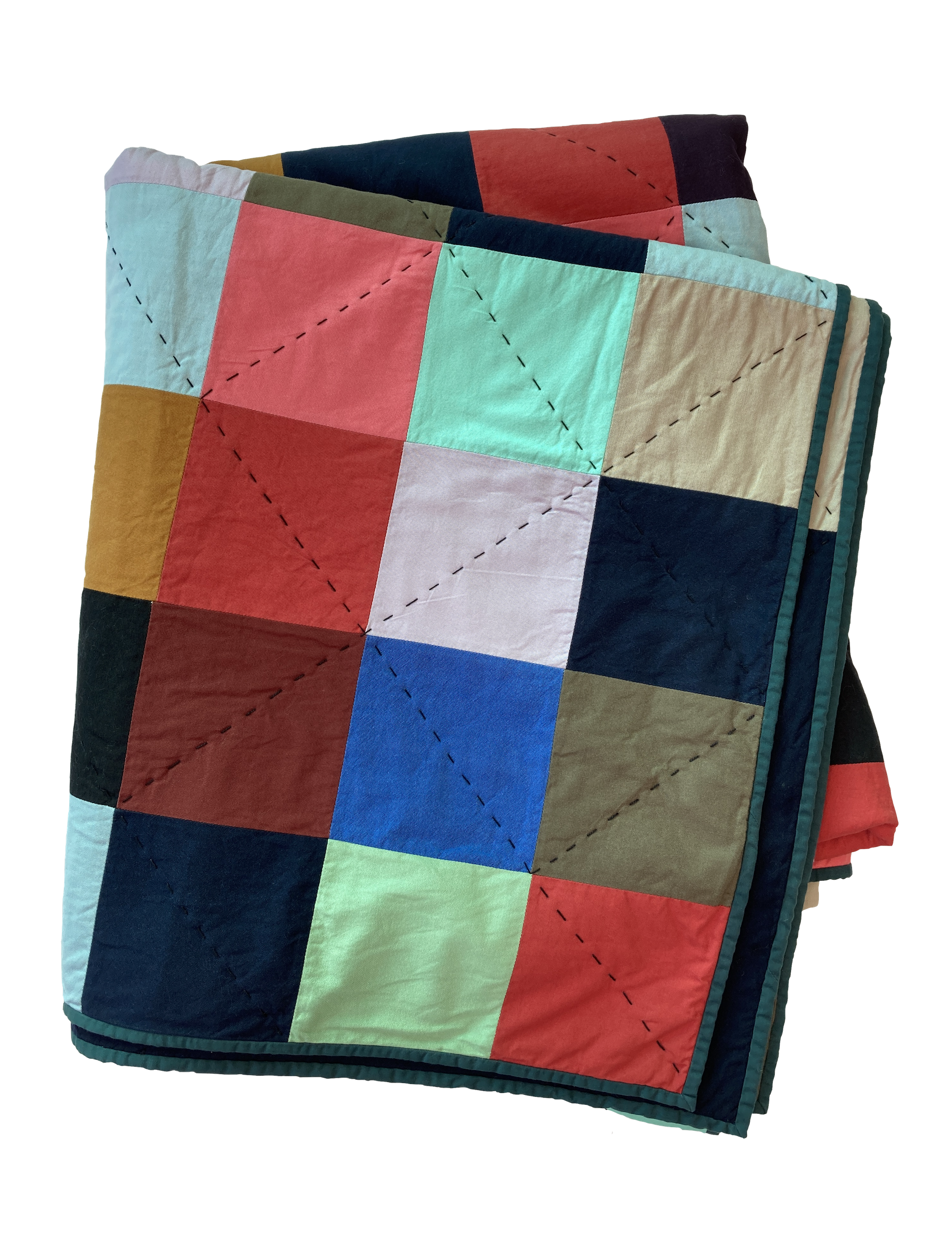 Hex a hand stitched Blunt Objects patchwork quilt by designer maker Carolyn Thompson