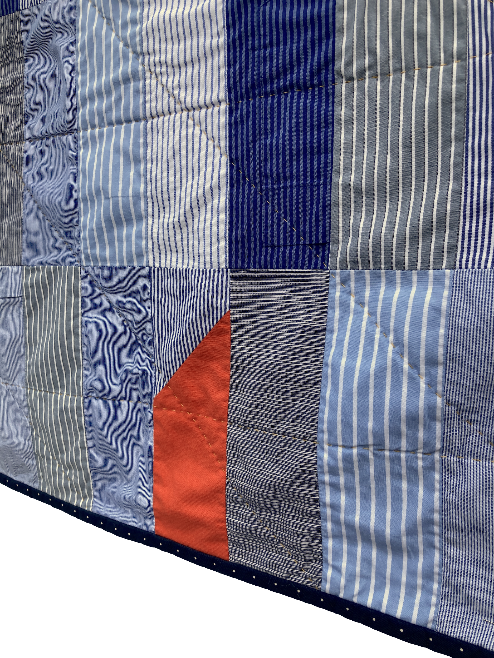 Frolic Quilt - A hand stitched Blunt Objects patchwork quilt by Carolyn Thompson
