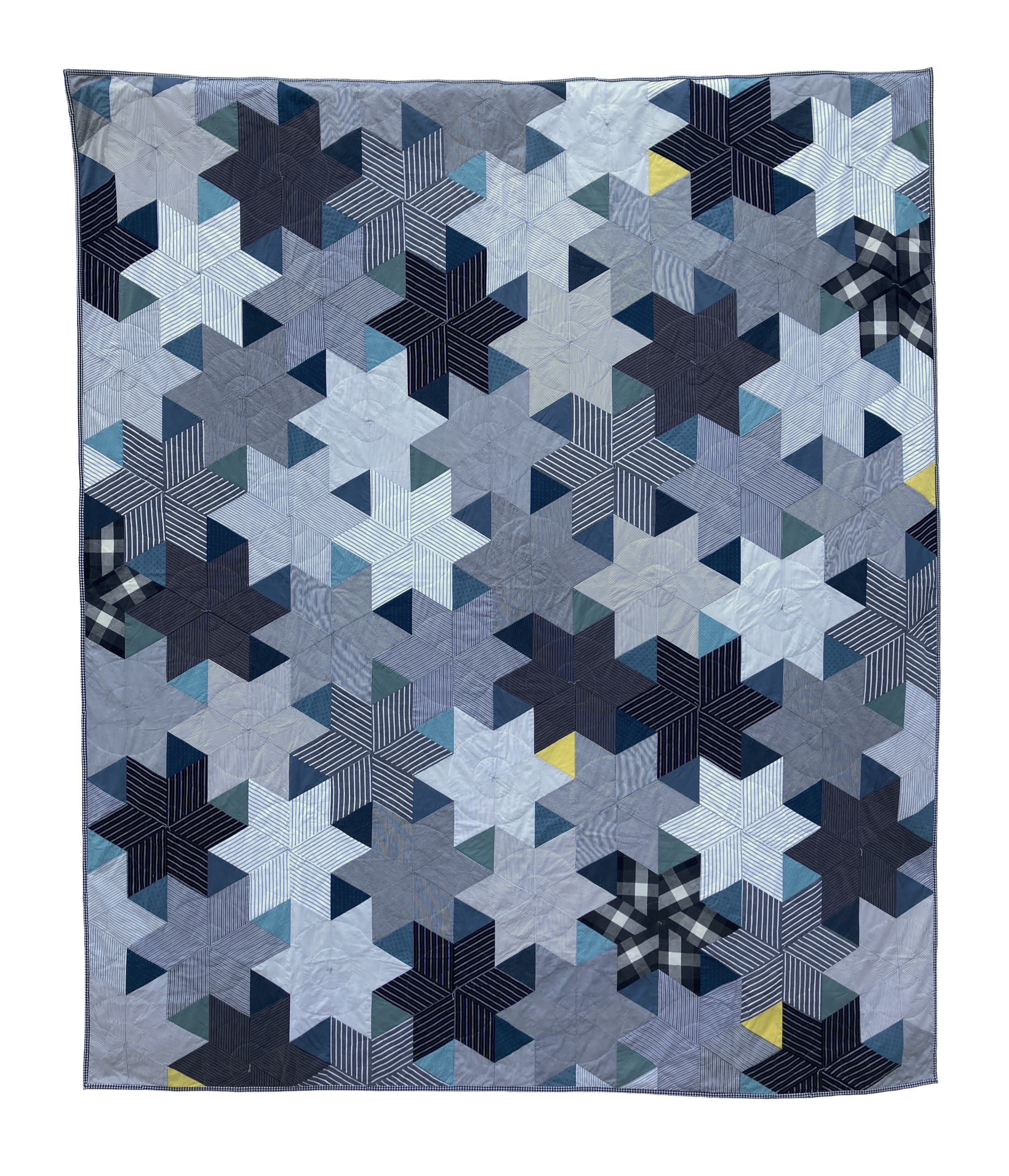 Stellar - A hand stitched Blunt Objects patchwork quilt by designer maker Carolyn Thompson