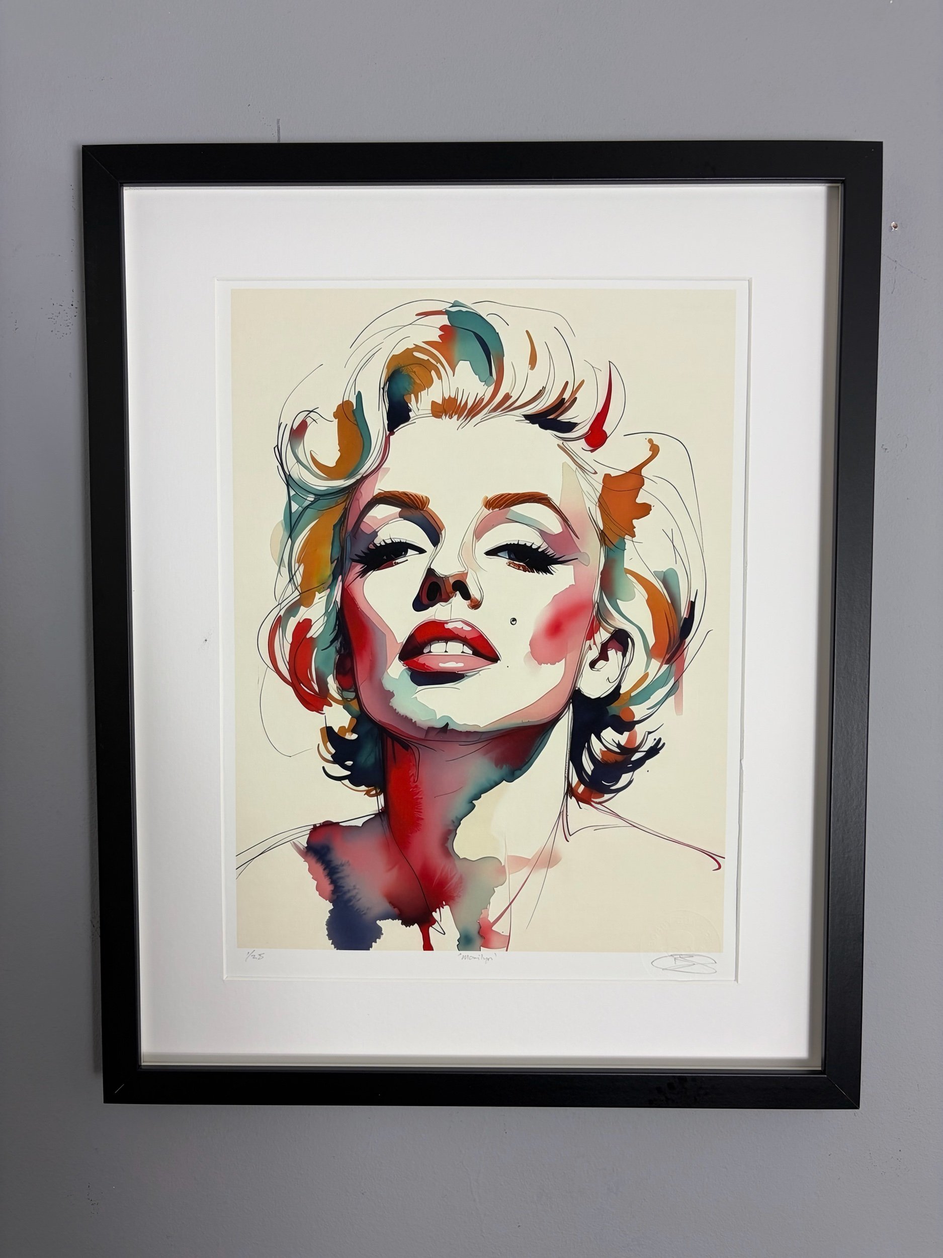 Ltd Edition Marilyn Monroe Art Print - Giclee on Velvet Paper
