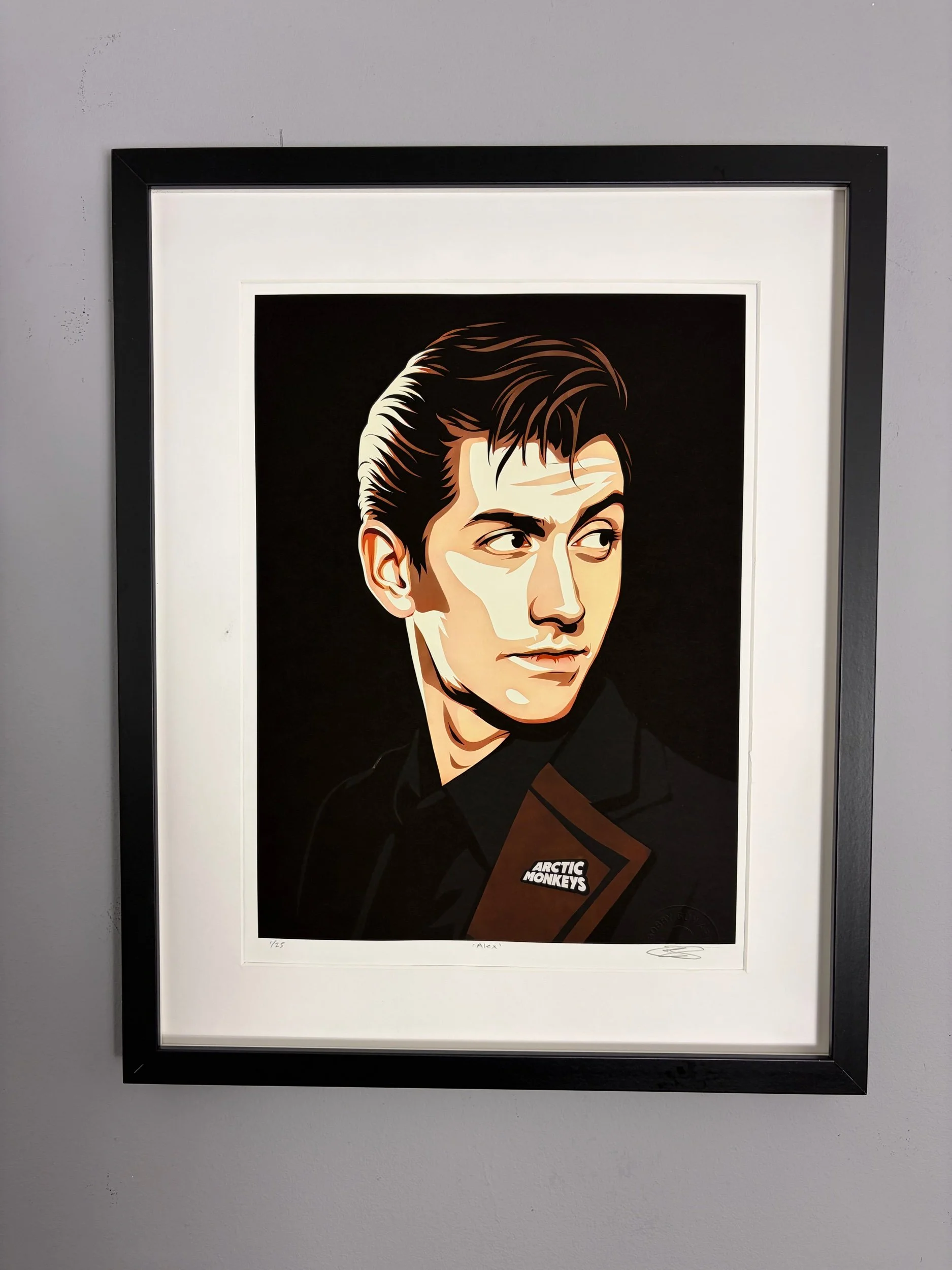 Ltd Edition Alex Turner giclee print on velvet paper