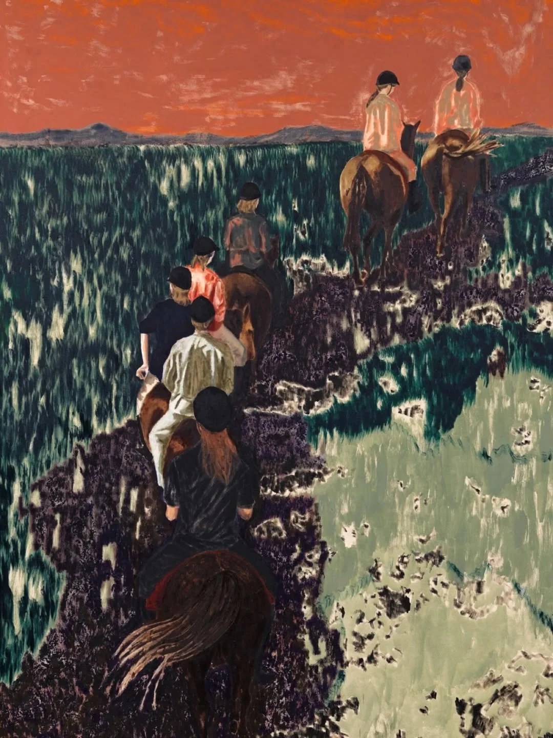 Mamma Andersson 
Holiday, 2020
Oil and acrylic on canvas

78 3/4 x 55 1/8 inches (200 x 140 cm)