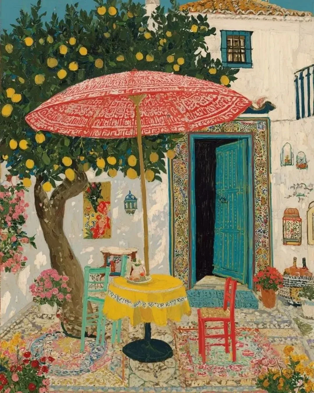 These paintings are fulling all summer visions at the moment... but who painted them?? Found via @charlescourtneycurran - with no artist credit 
It is hard to tell even what era they were made...?

#apicturebookviewoftheworld #swaybackbooks #mediterr