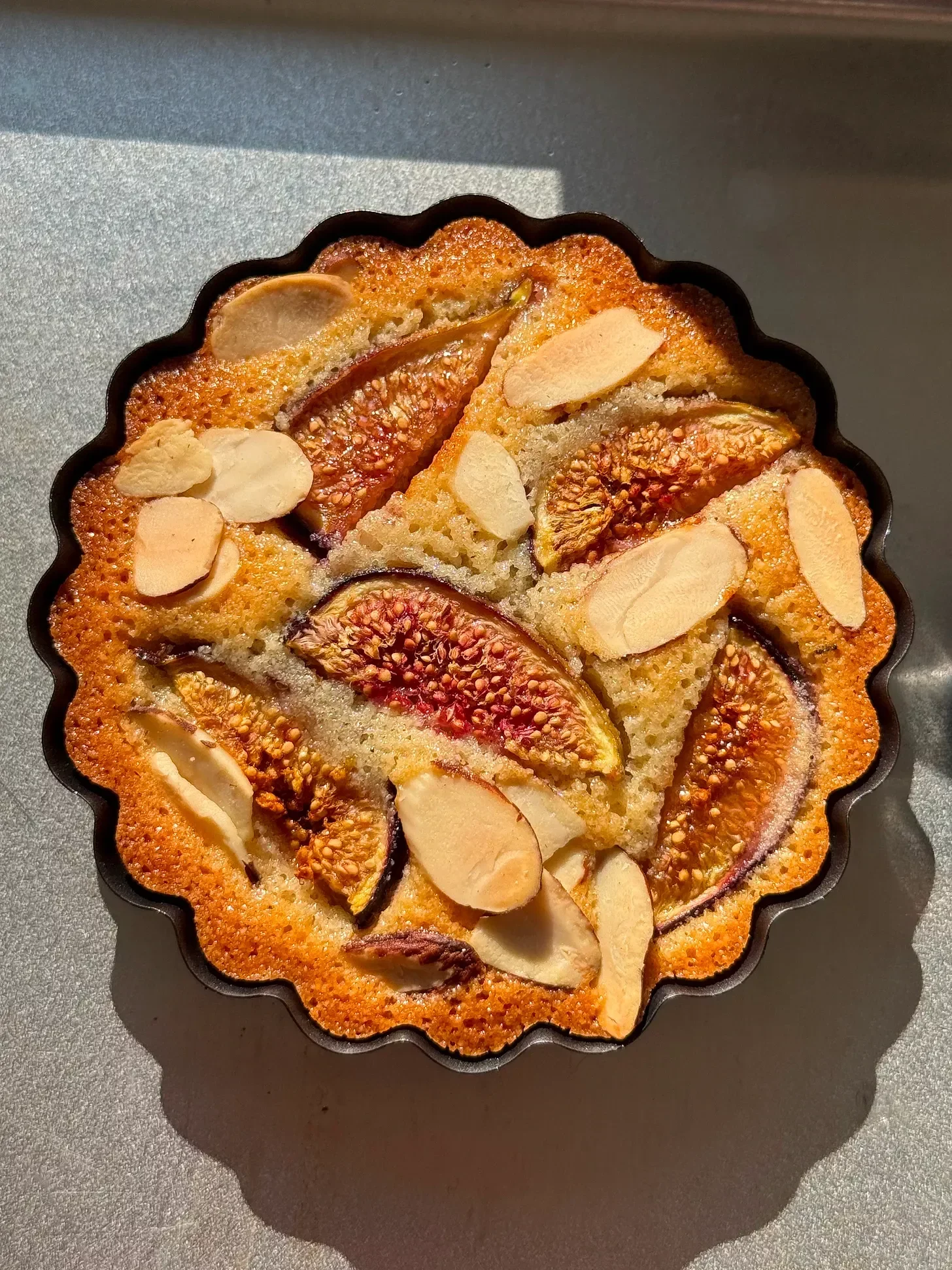 Fig, Honey & Olive Oil Almond Tart