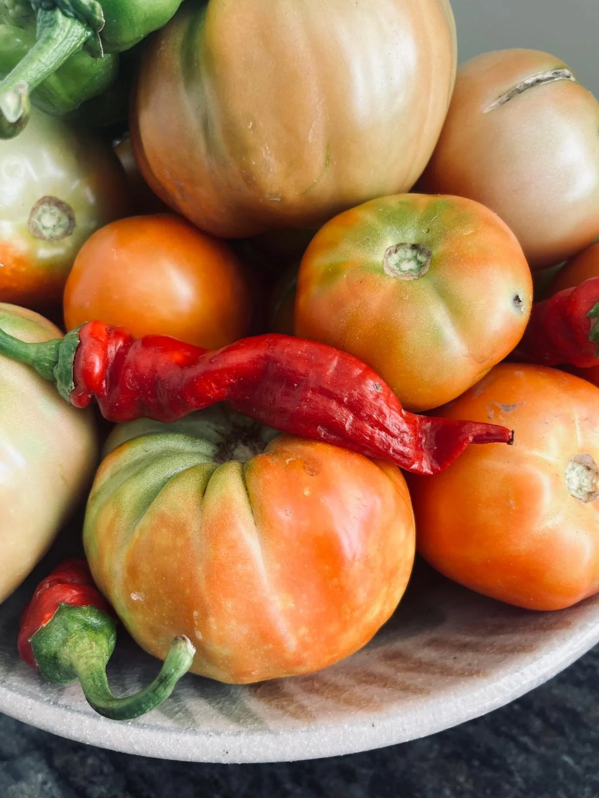 GARDEN TOMATOES AND CHILIES
