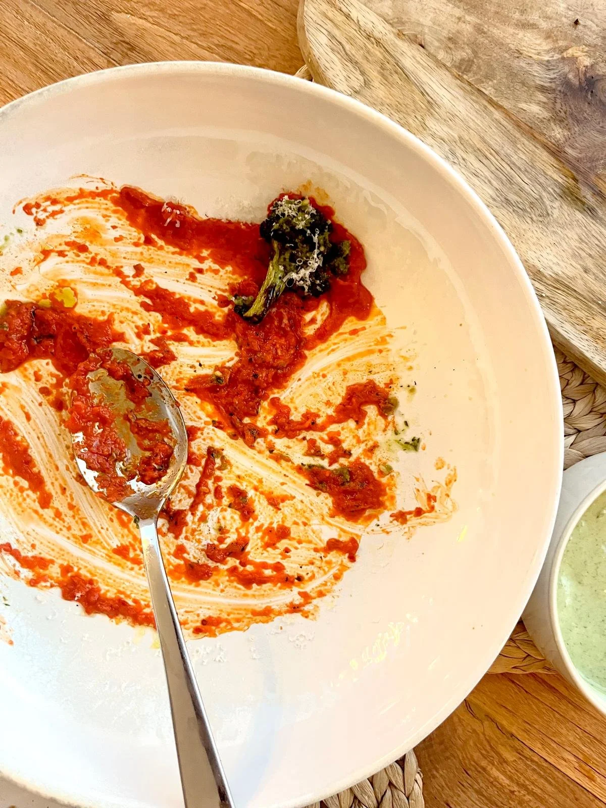 Romesco Sauce with Charred Broccoli
