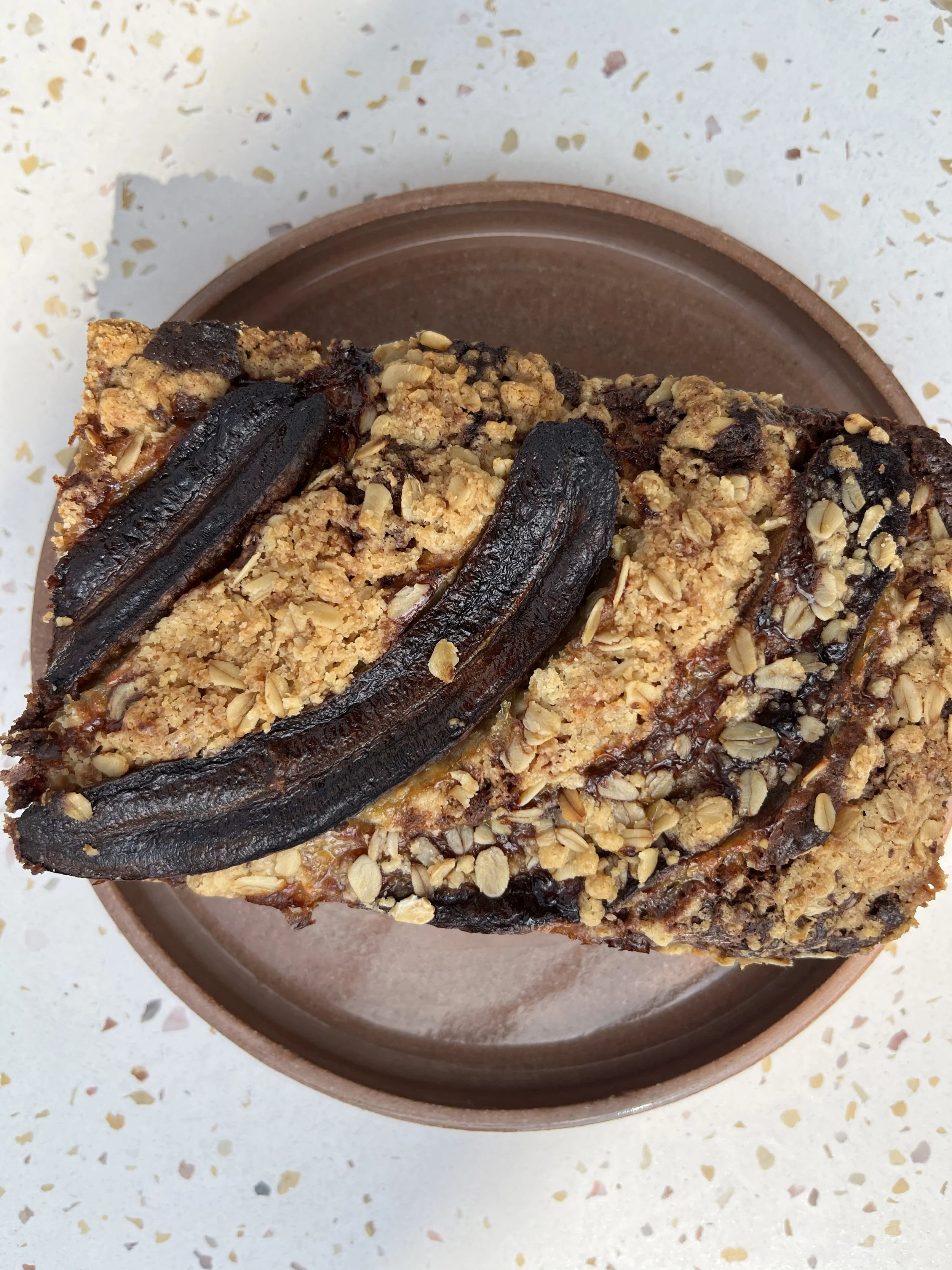 Olive Oil, Date and Coconut Banana Bread