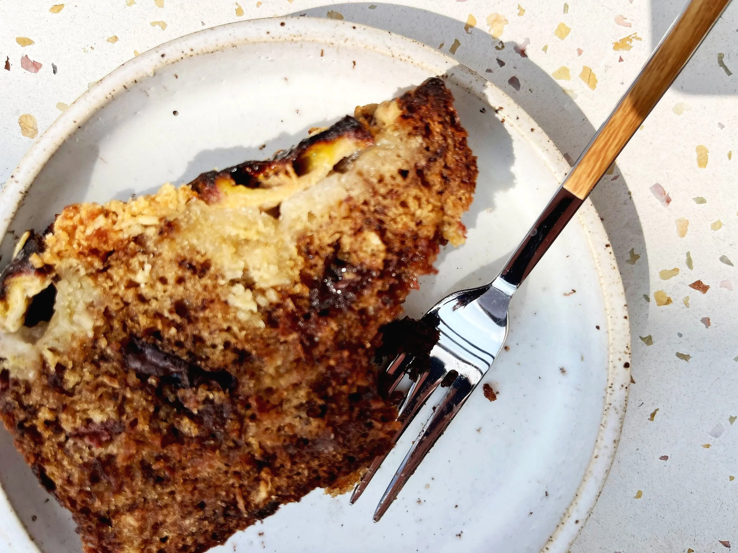 Olive Oil, Date and Coconut Banana Bread