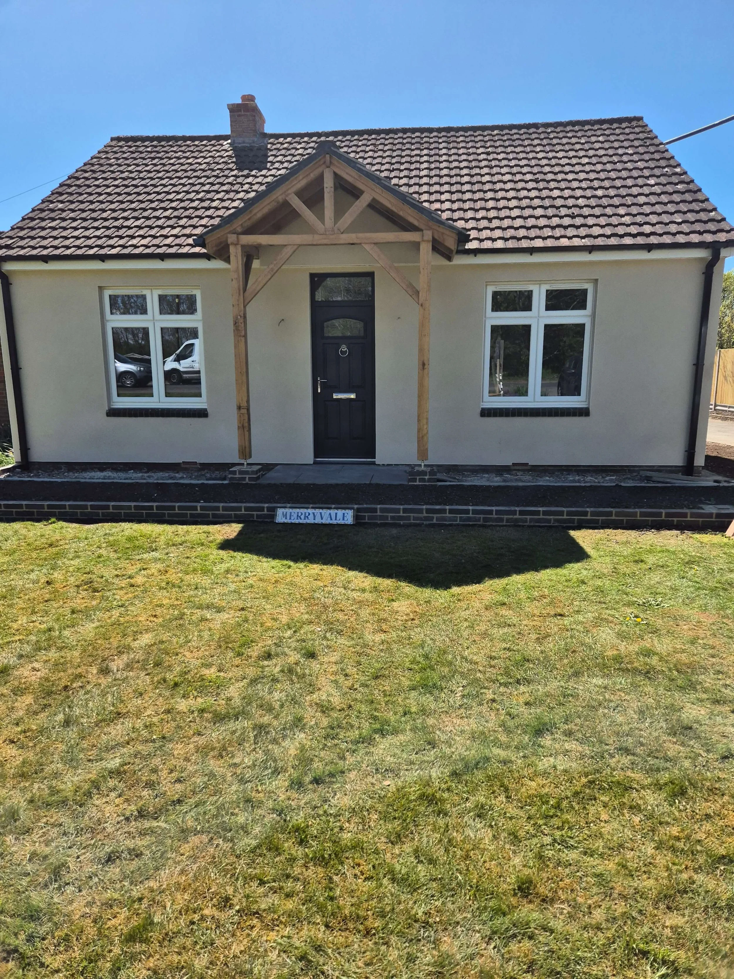 Completed Beige Weber monocouche render