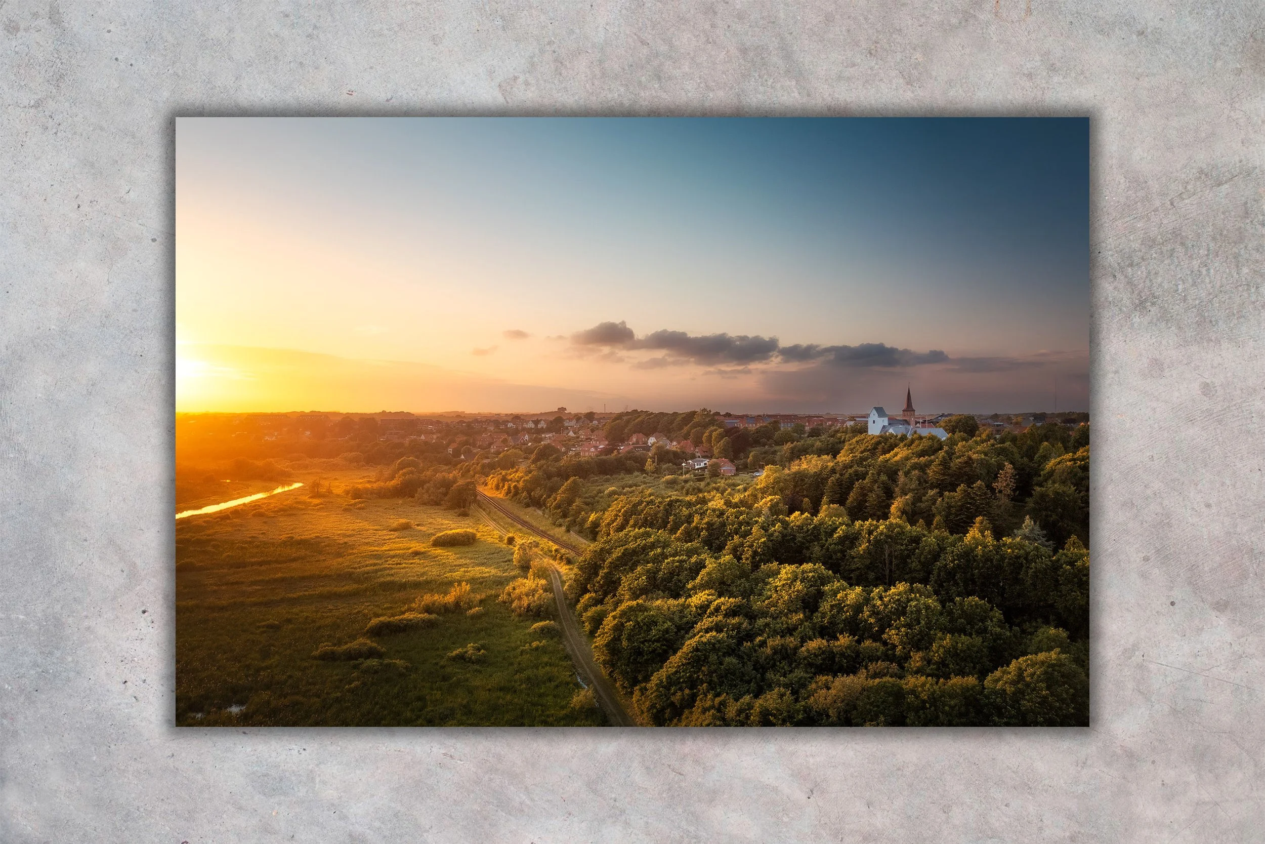 Skive Enge i solnedgang