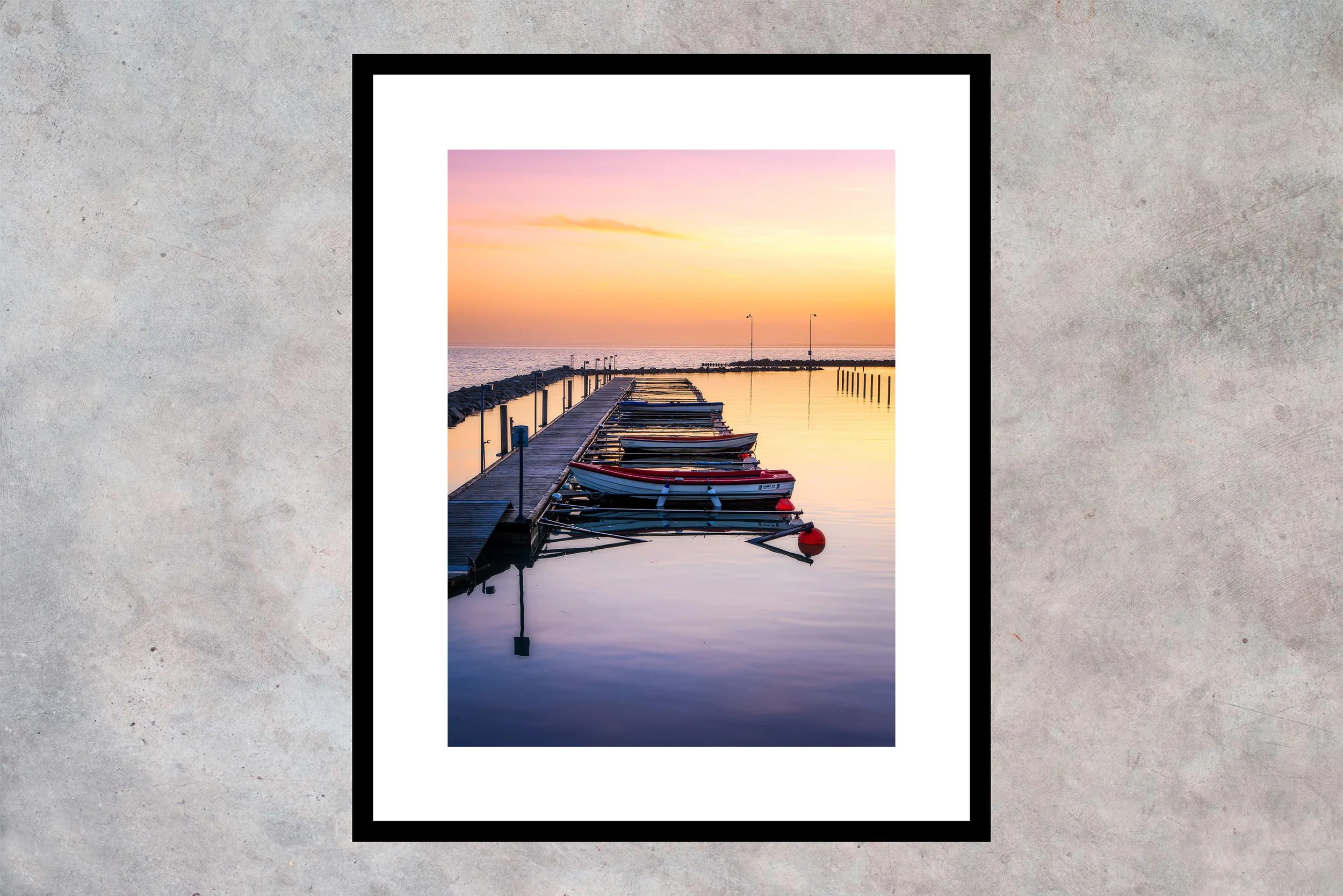 Både i Gyldendal Havn - Ramme m passepartout 3-4 Vertikal.jpg
