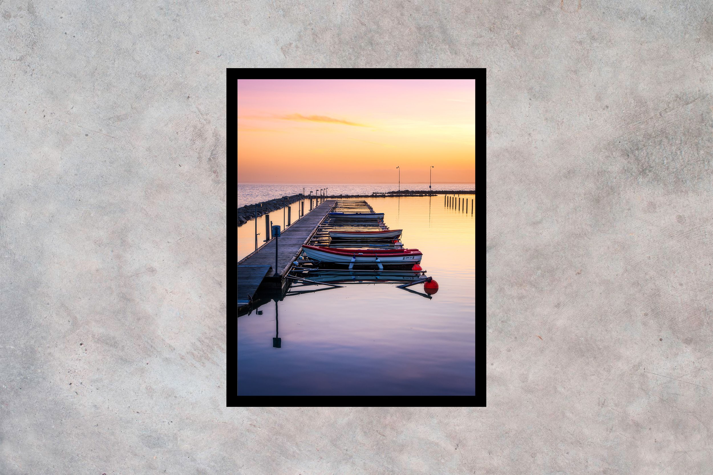 Både i Gyldendal Havn - Ramme u passepartout 3-4 Vertikal.jpg