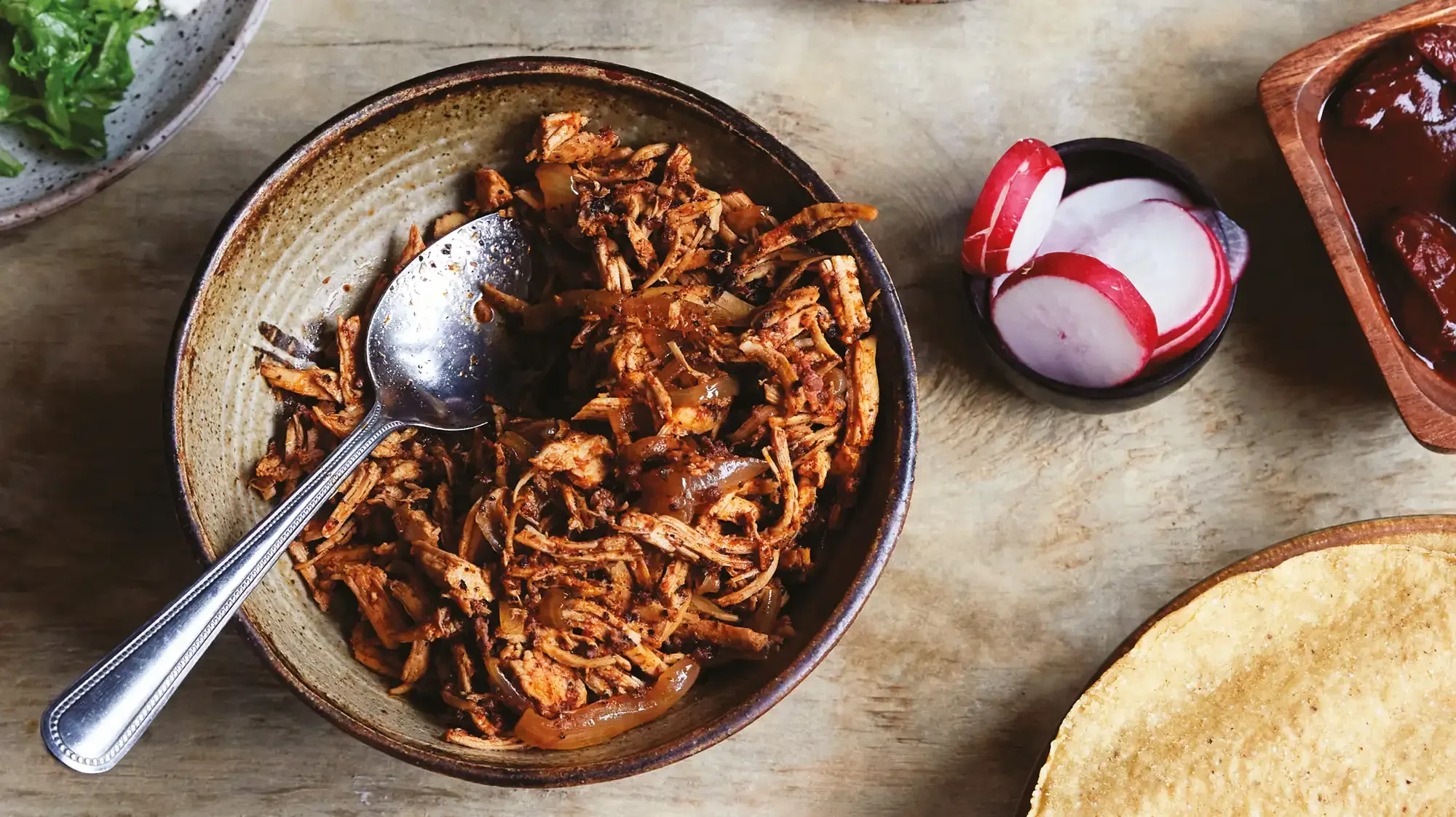 Recipes: Turkey Tinga and Charred Tomatillo Salsa Recipes (as featured on The Splendid Table)