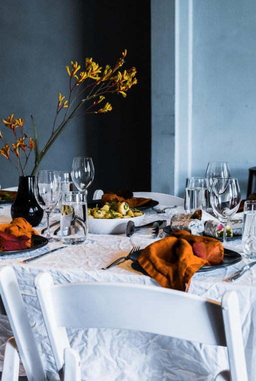 Story Feast Minneapolis dinner at the Weisman Art Museum — a five-course experiential dining event by James Beard nominated chefs Mateo and Erin Mackbee overlooking the Mississippi River