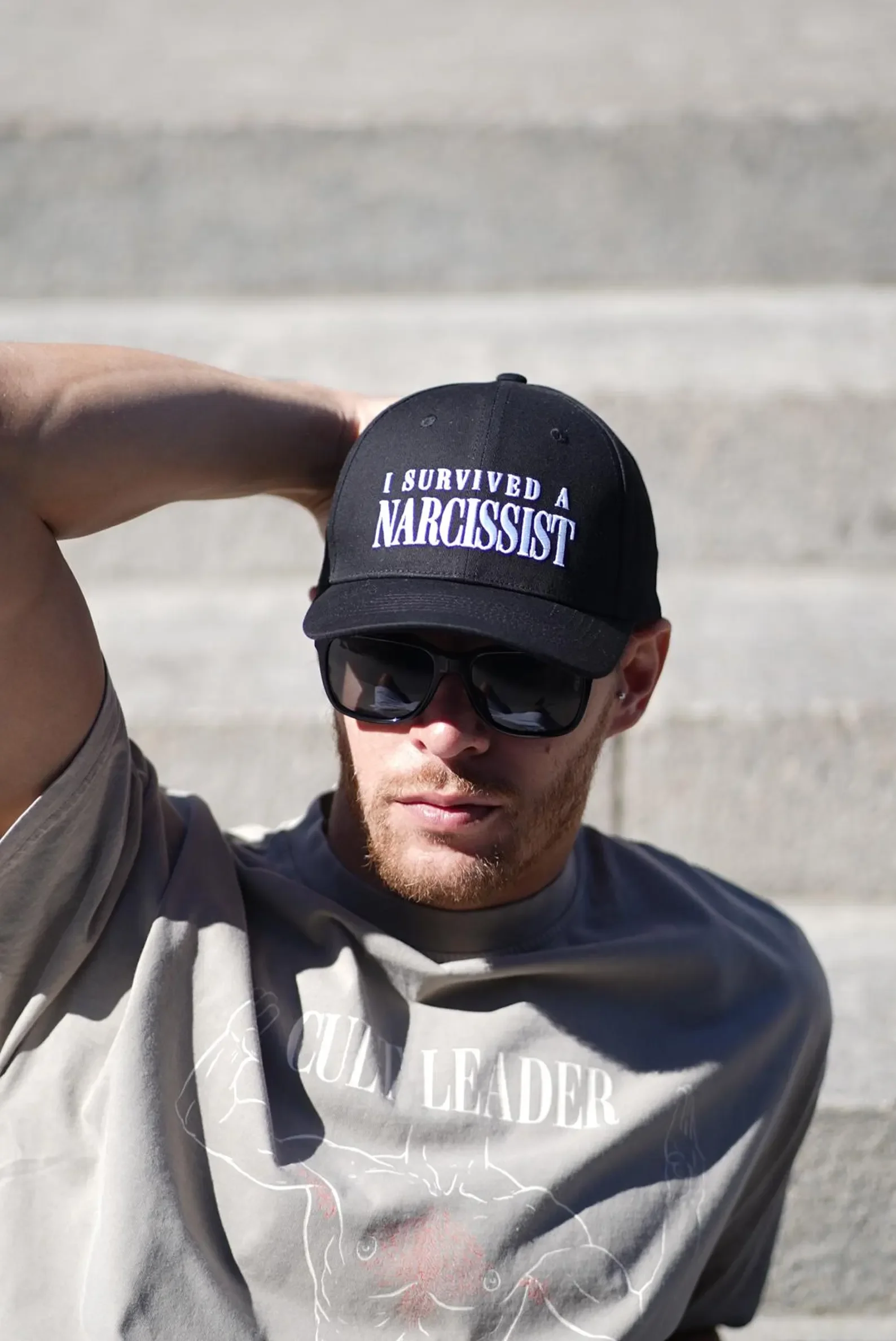 Narcissist // Black Embroidery Cap