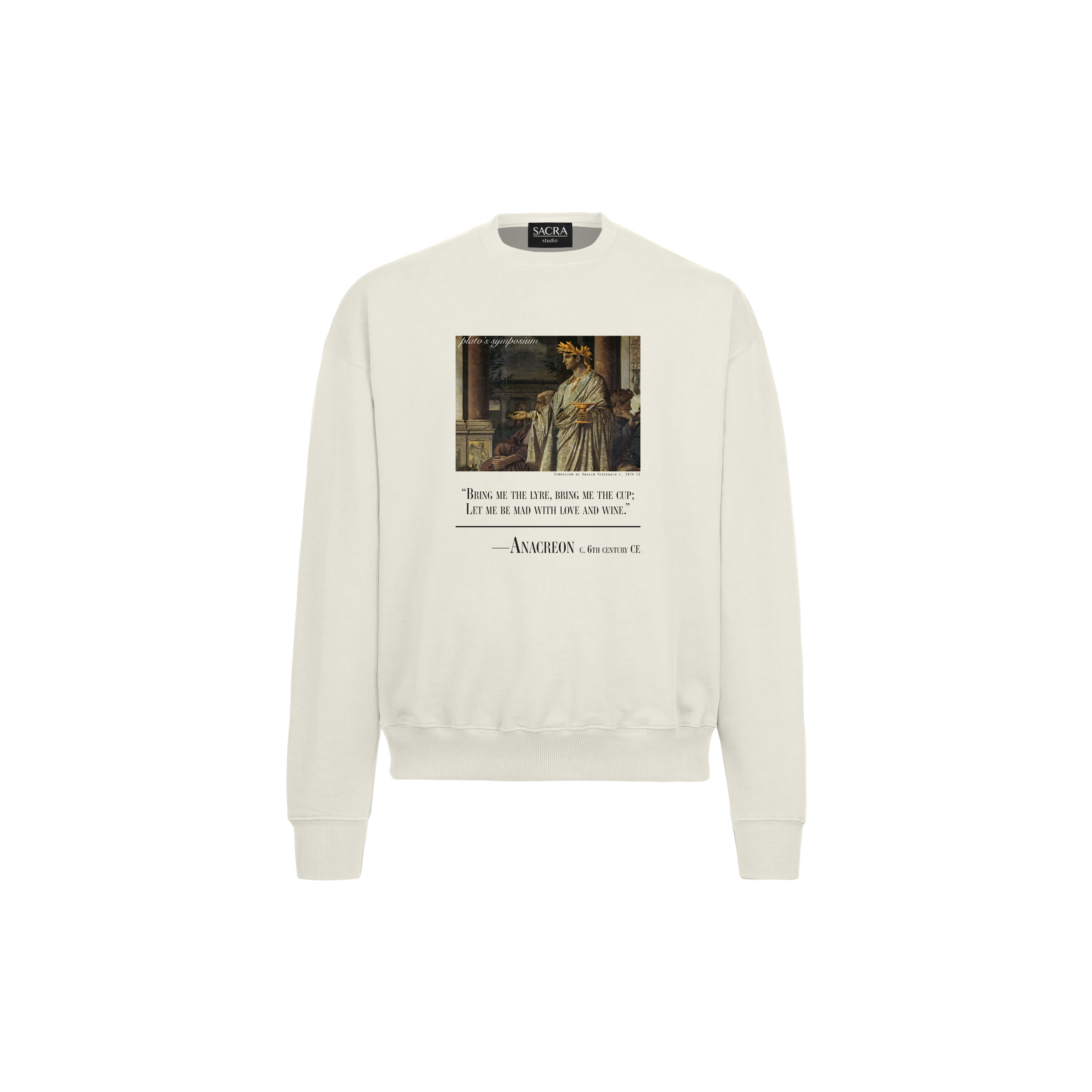 Anacreon & Plato's Symposium // Oversized Crewneck Sweater