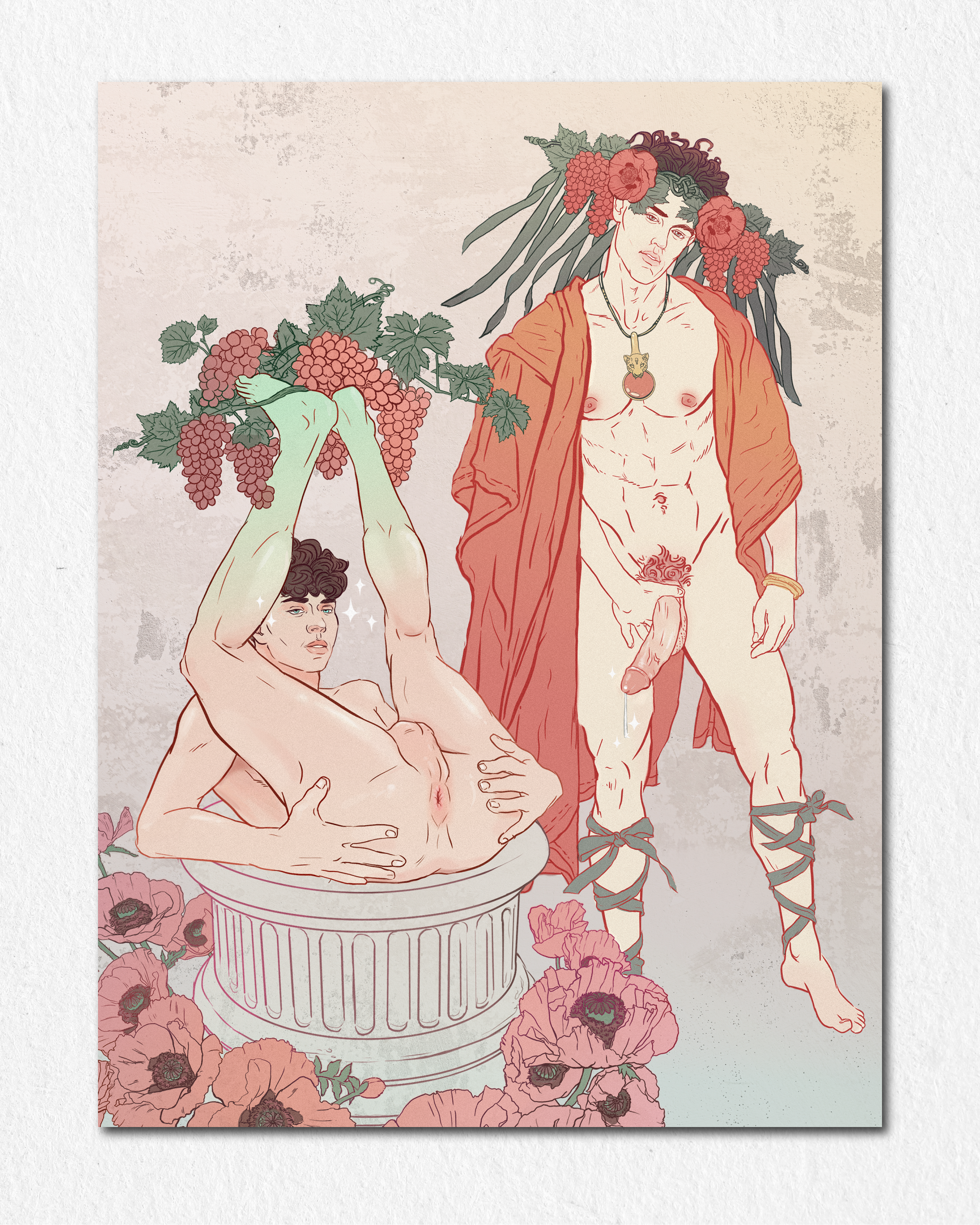 Bacchanalia | Bacchus & Ampelos // Premium Art Print