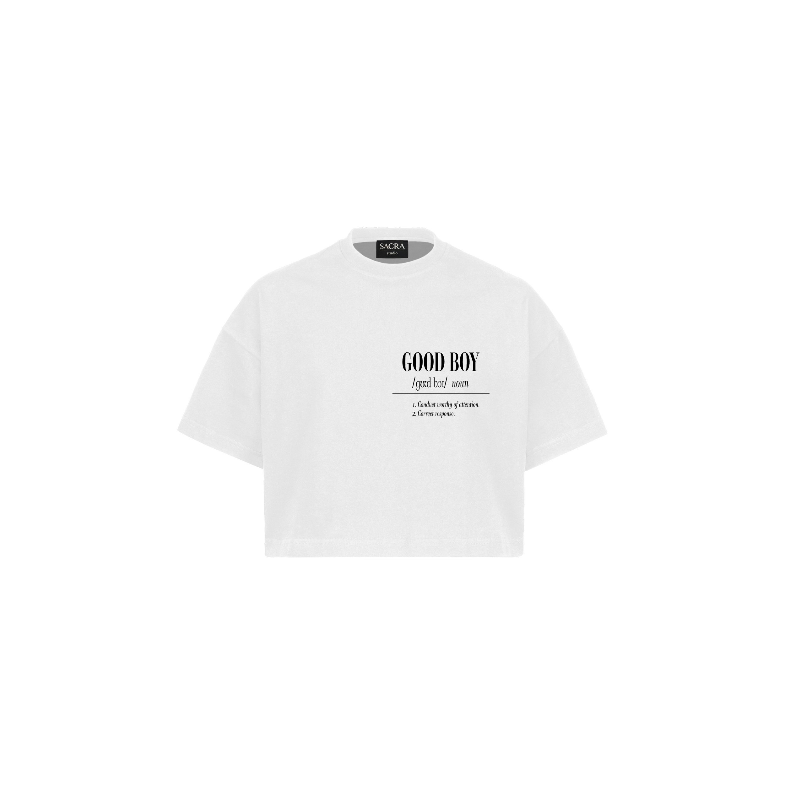 Good Boy // Printed Cropped Tee